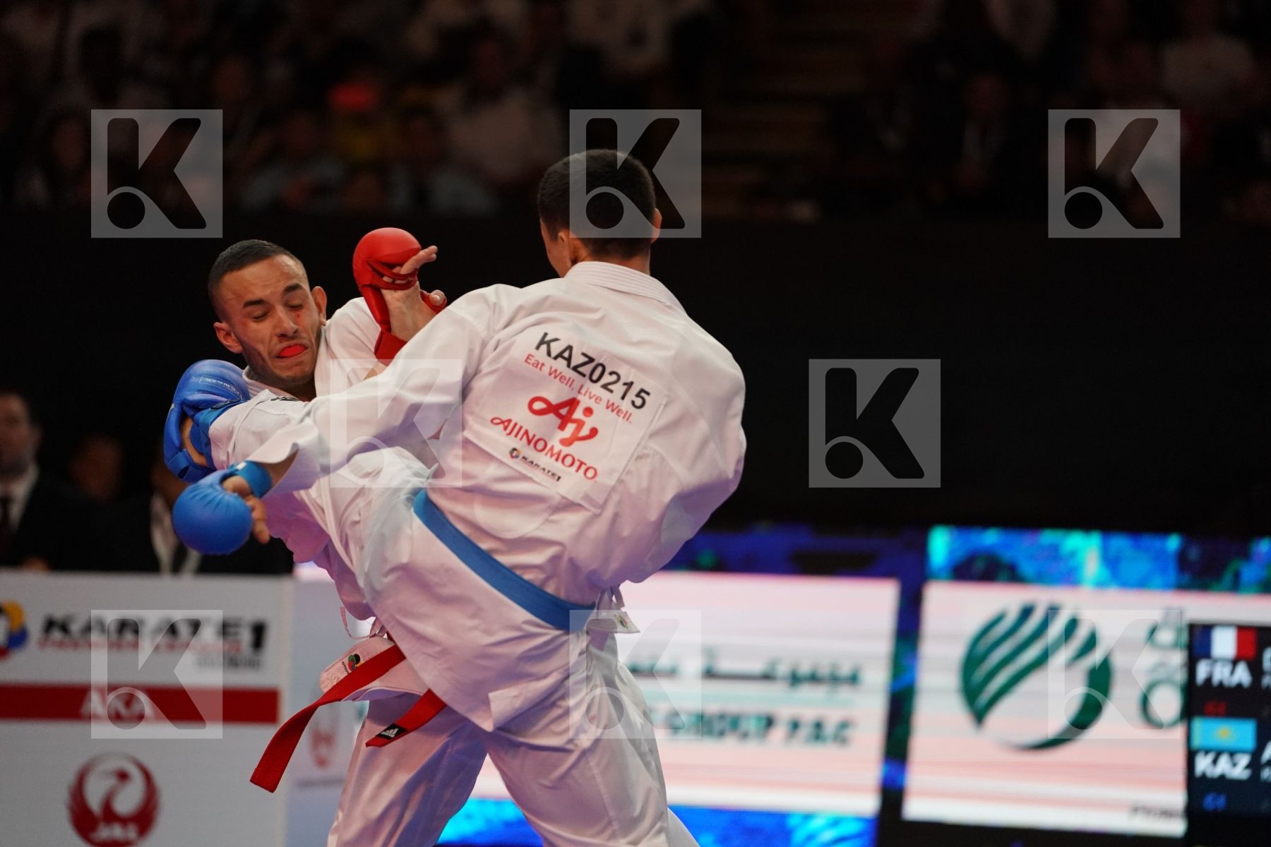 DACOSTA STEVEN (FRANCE) VS AMIRALI DIDAR (KAZAKHSTAN) in Senior Kumite -67 Kg - Gold bout