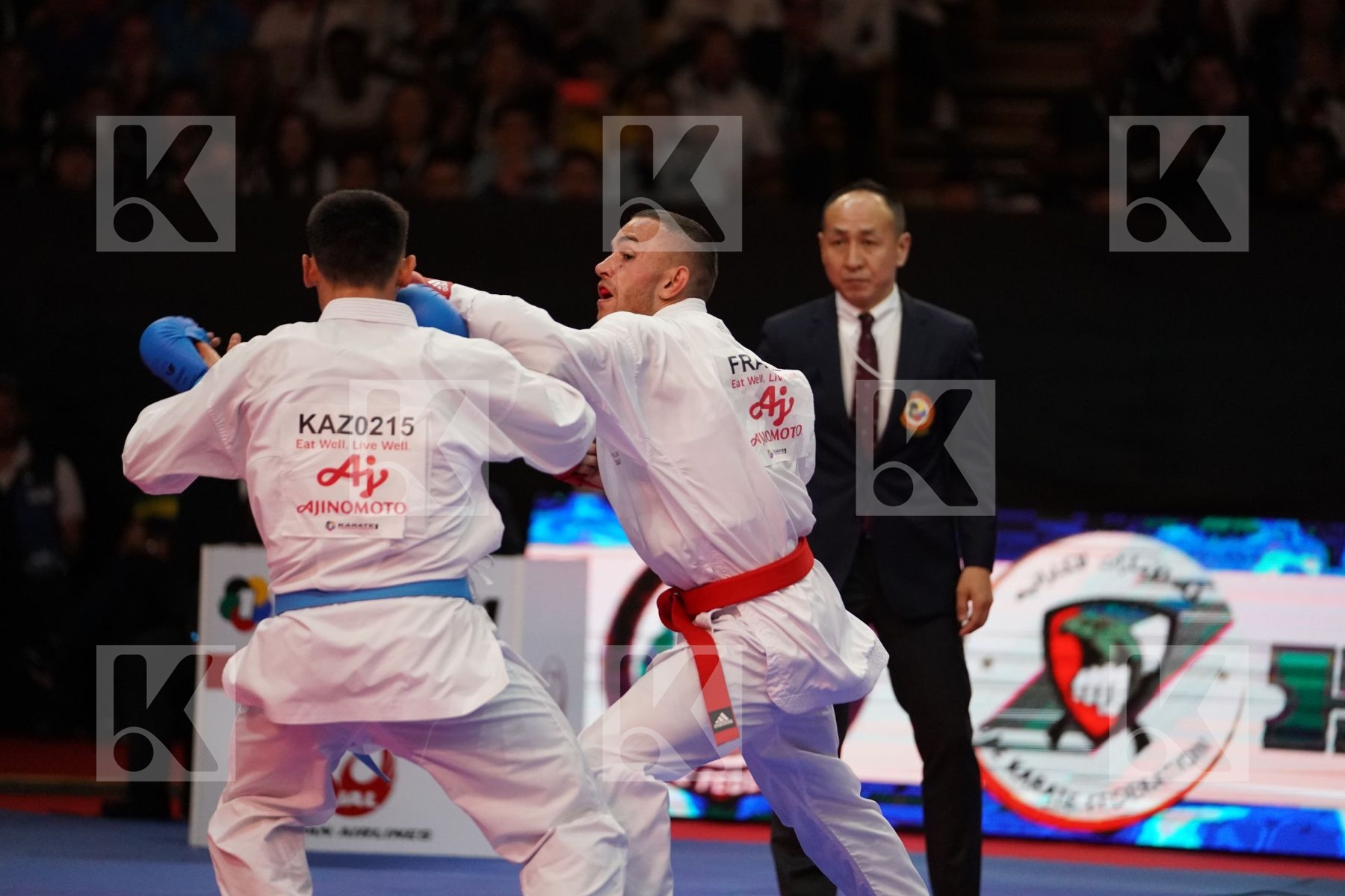 DACOSTA STEVEN (FRANCE) VS AMIRALI DIDAR (KAZAKHSTAN) in Senior Kumite -67 Kg - Gold bout