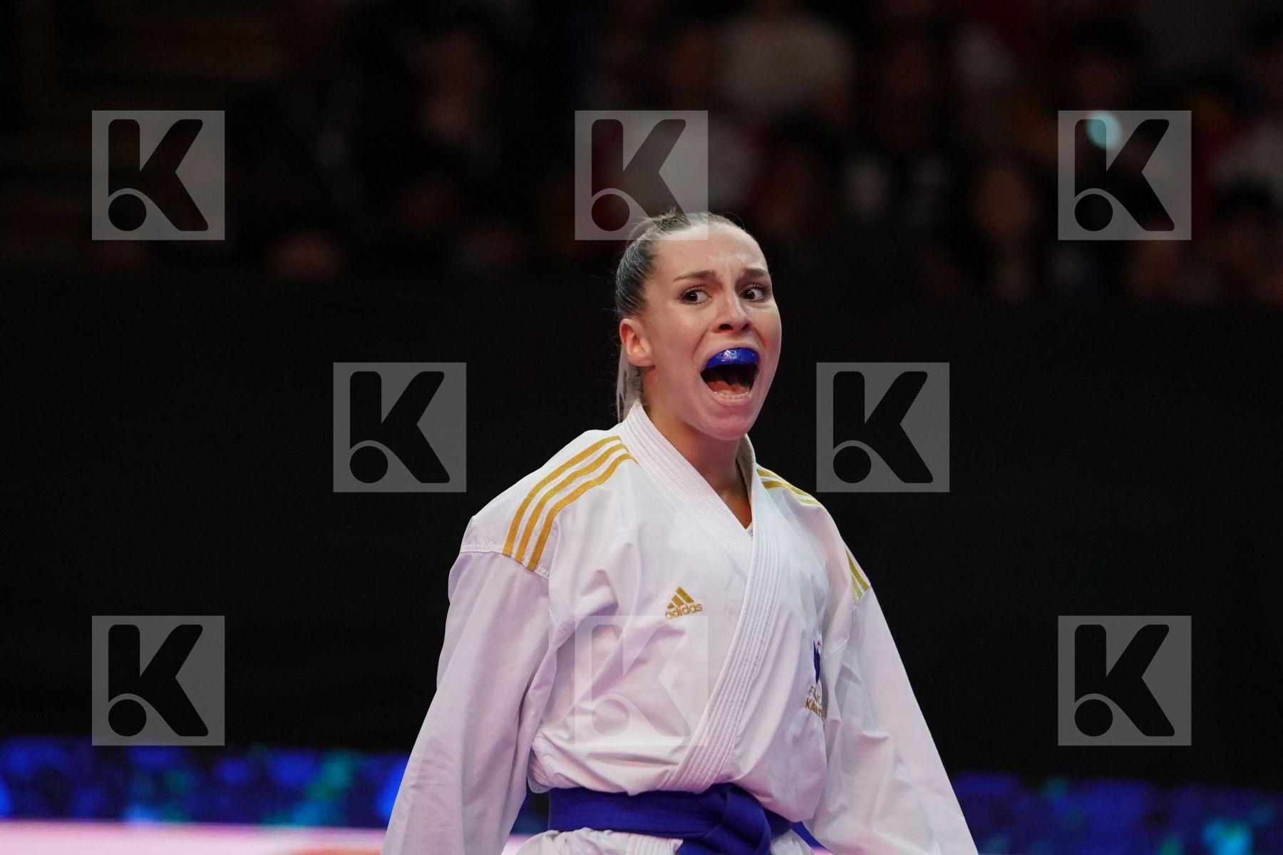 LOTFY GIANA (EGYPT) VS PHILIPPE GWENDOLINE (FRANCE) in Senior Kumite -61 Kg - Gold bout