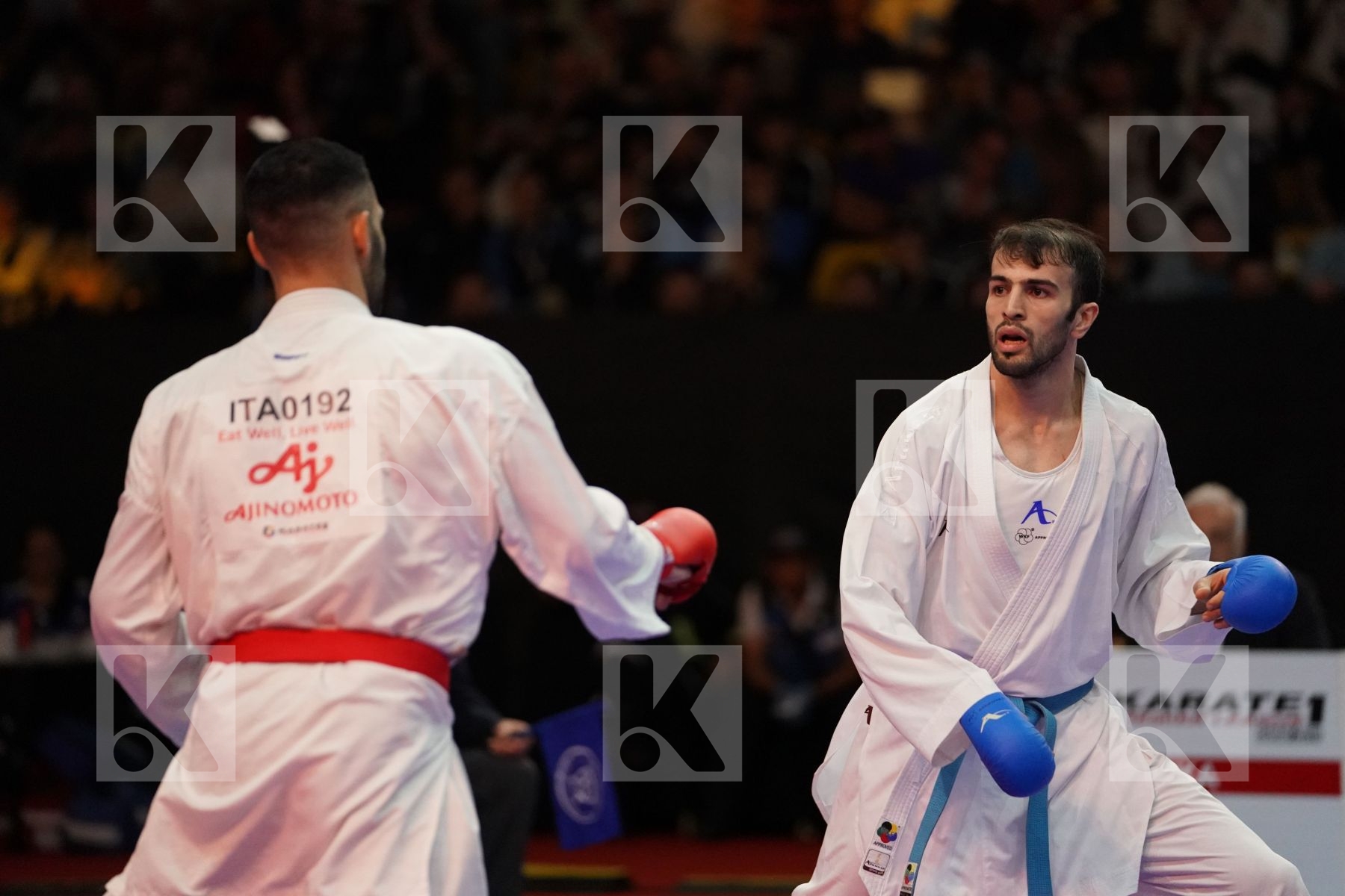 BUSA LUIGI (ITALY) VS ASGARI GHONCHEH BAHMAN (ISLAMIC REPUBLIC OF IRAN) in Senior Kumite -75 Kg - Gold bout