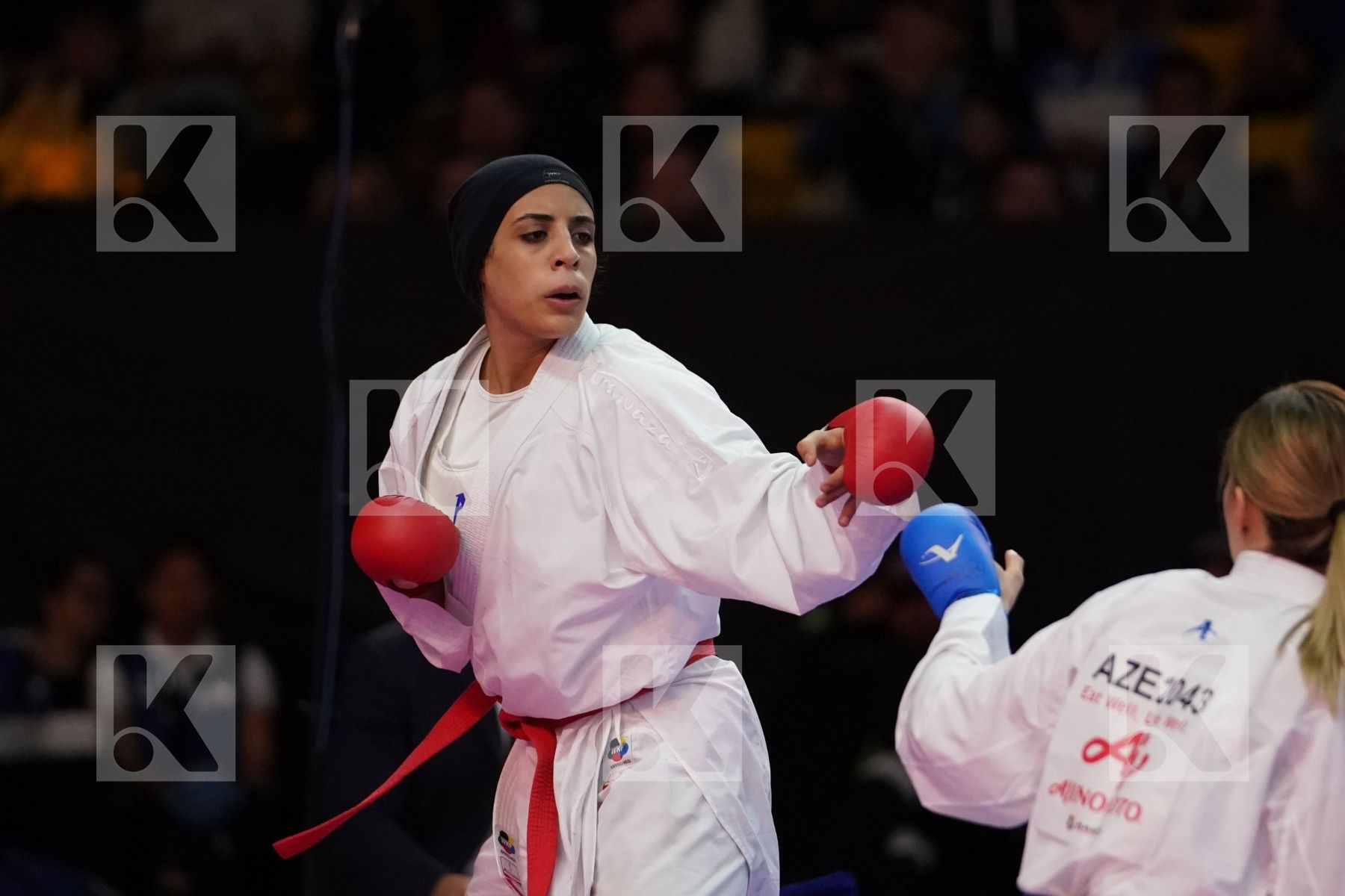 ABDELAZIZ FERYAL (EGYPT) VS ZARETSKA IRINA (AZERBAIJAN) in Senior Kumite -68 Kg - Gold bout