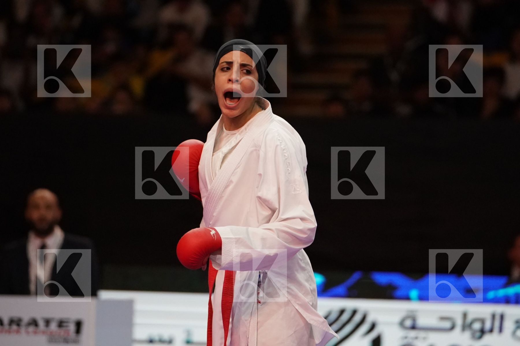ABDELAZIZ FERYAL (EGYPT) VS ZARETSKA IRINA (AZERBAIJAN) in Senior Kumite -68 Kg - Gold bout