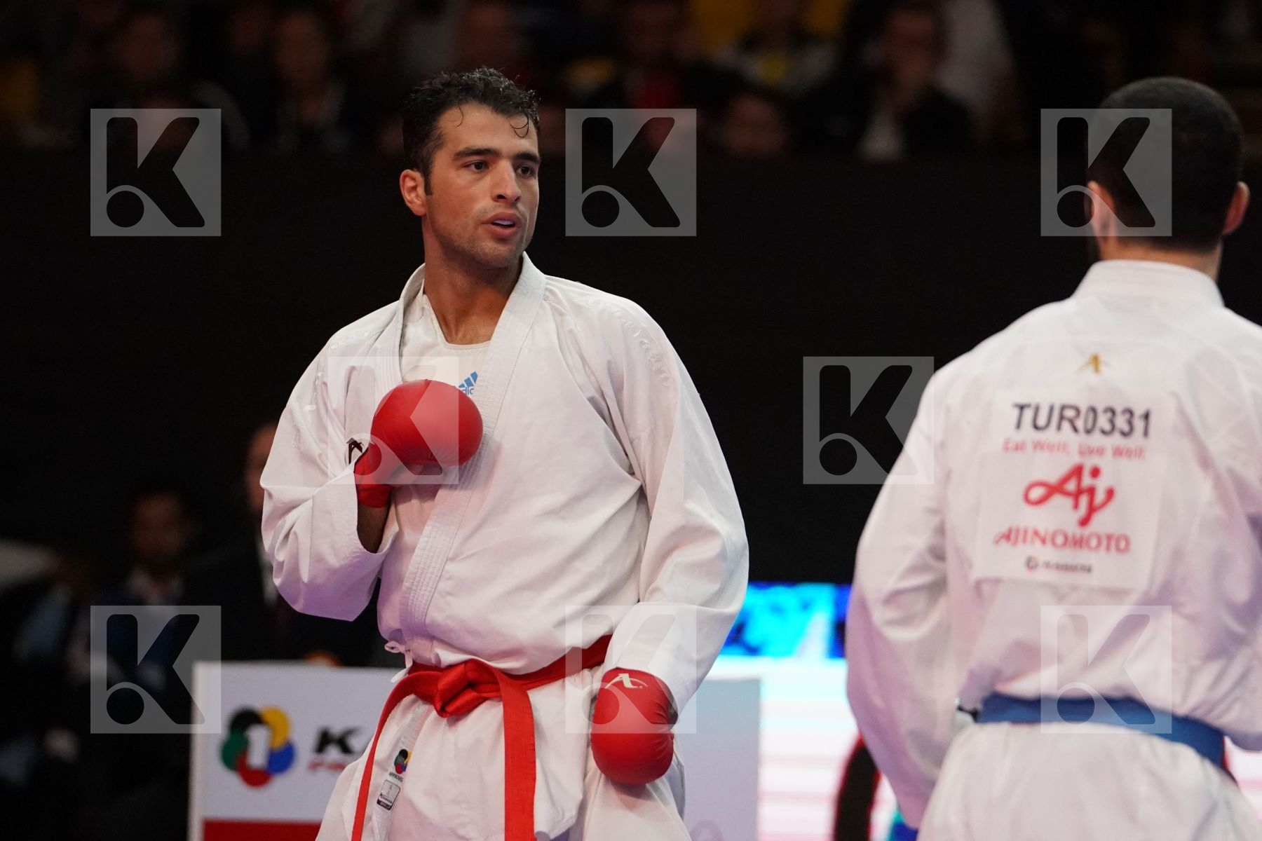 FADAKAR ALI (ISLAMIC REPUBLIC OF IRAN) VS AKTAS UGUR (TURKEY) in Senior Kumite -84 Kg - Gold bout