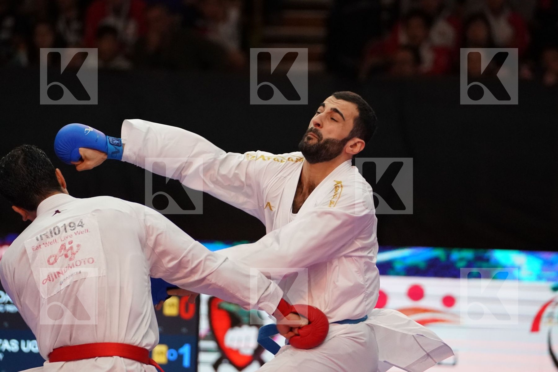 FADAKAR ALI (ISLAMIC REPUBLIC OF IRAN) VS AKTAS UGUR (TURKEY) in Senior Kumite -84 Kg - Gold bout