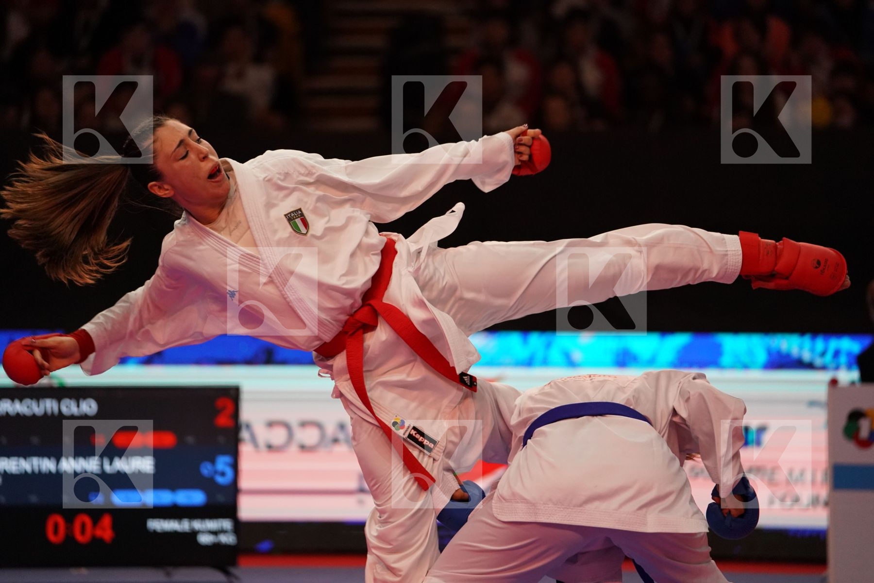 FERRACUTI CLIO (ITALY) VS FLORENTIN ANNE LAURE (FRANCE) in Senior Kumite 68+ Kg - Gold bout