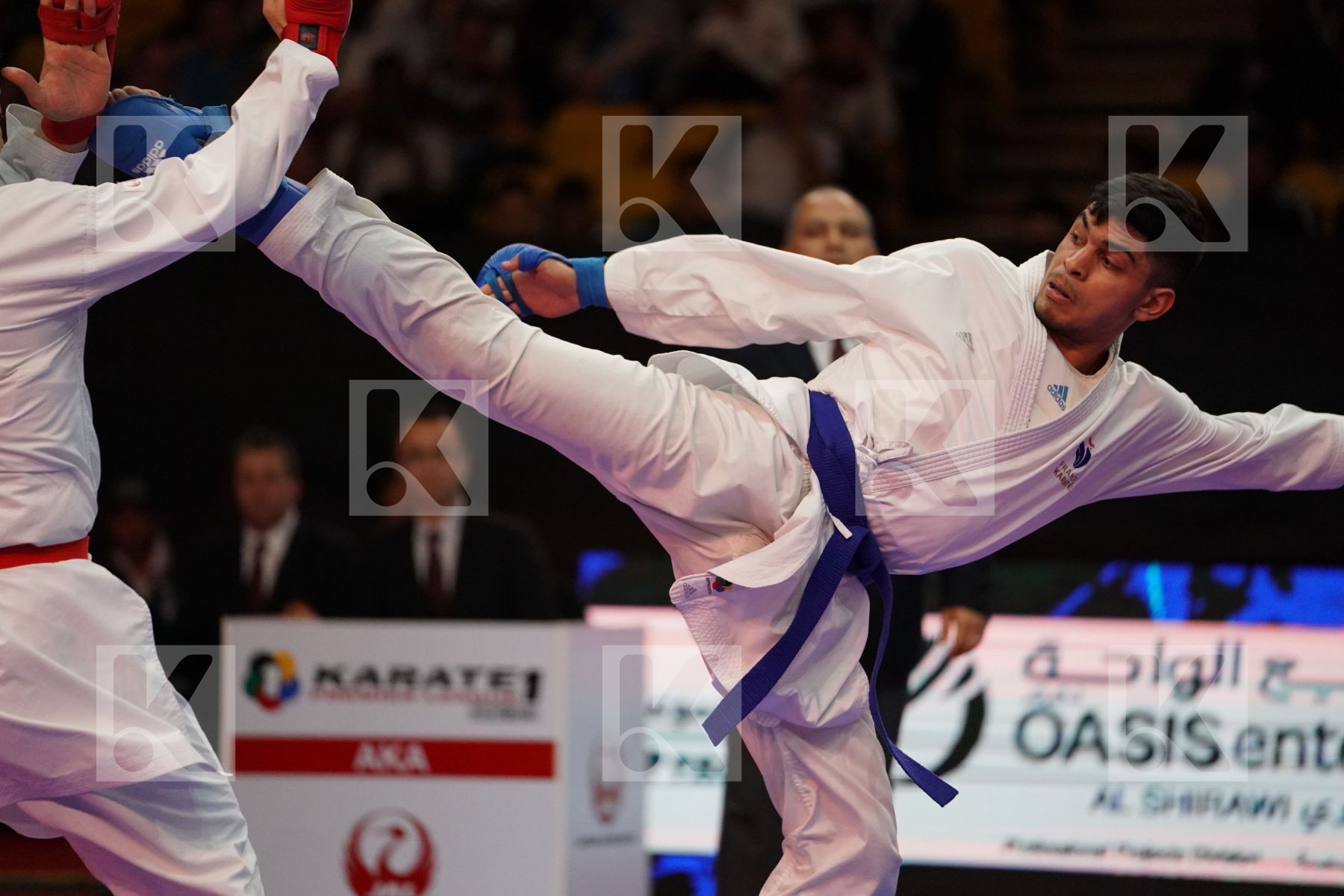 KAGAWA HIDEYOSHI (JAPAN) VS FILALI MEHDI (FRANCE) in Senior Kumite 84+ Kg - Gold bout