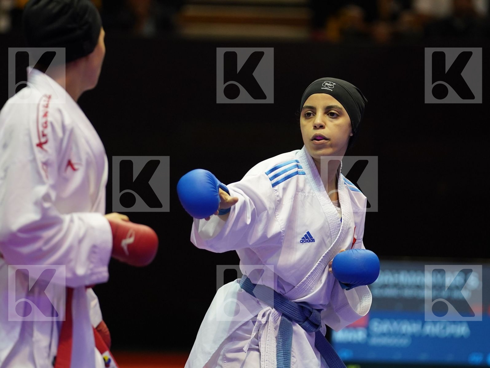 BAHMANYAR SARA (Iran) vs SAYAH AICHA (Morocco) in Senior Kumite -50 Kg - Bronze bout