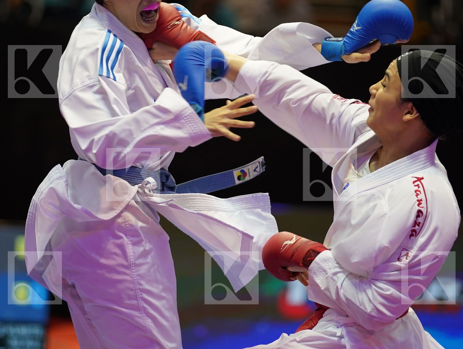 BAHMANYAR SARA (Iran) vs SAYAH AICHA (Morocco) in Senior Kumite -50 Kg - Bronze bout