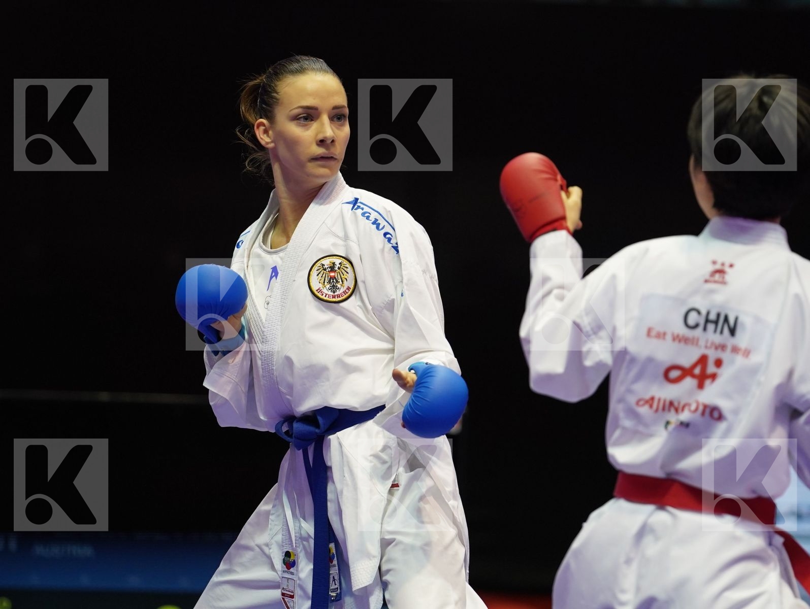 LI RANRAN (China) vs PLANK BETTINA (Austria) in Senior Kumite -50 Kg - Bronze bout