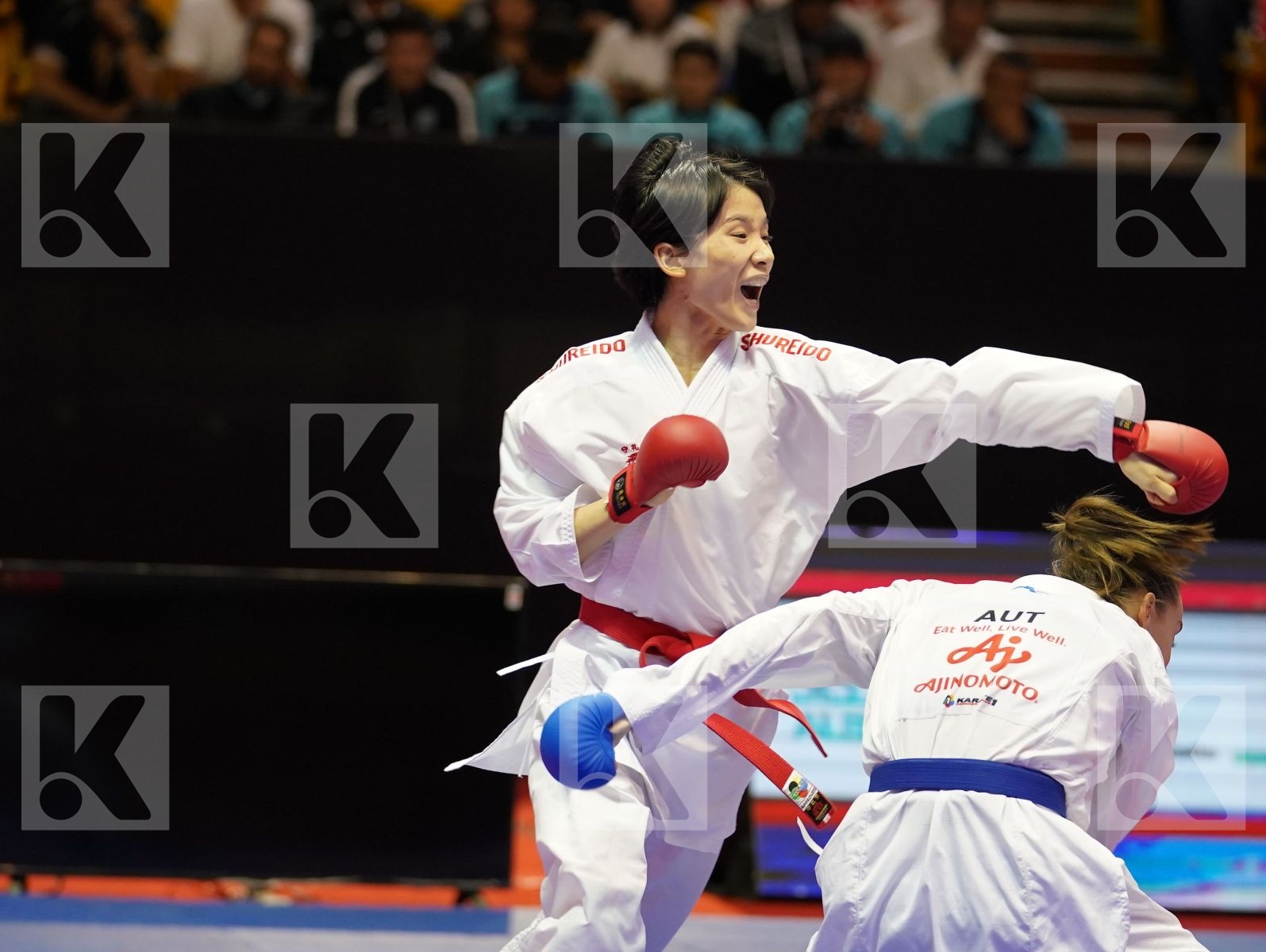 LI RANRAN (China) vs PLANK BETTINA (Austria) in Senior Kumite -50 Kg - Bronze bout