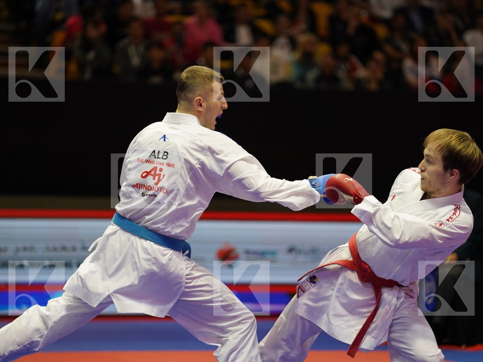 PLAKHUTIN EVGENY (Russia) vs ARIFI ORGES (Albania) in Senior Kumite -60 Kg - Bronze bout