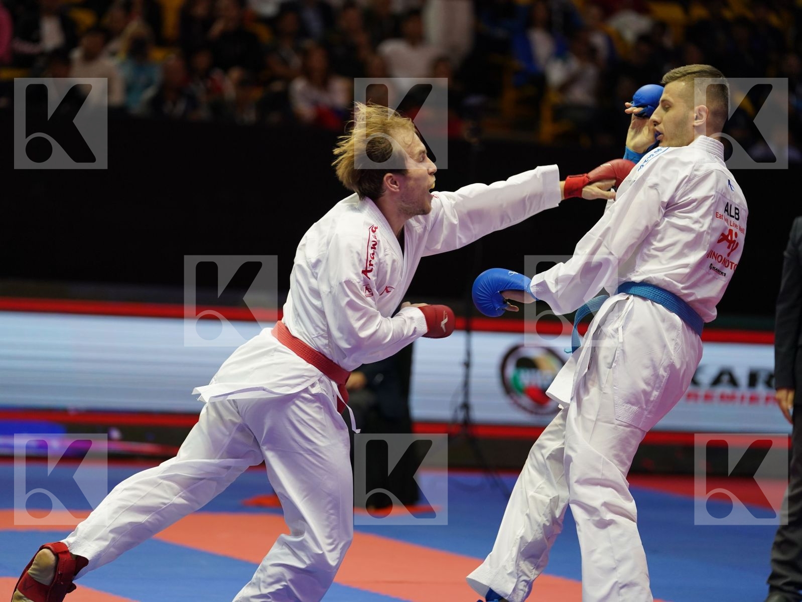 PLAKHUTIN EVGENY (Russia) vs ARIFI ORGES (Albania) in Senior Kumite -60 Kg - Bronze bout