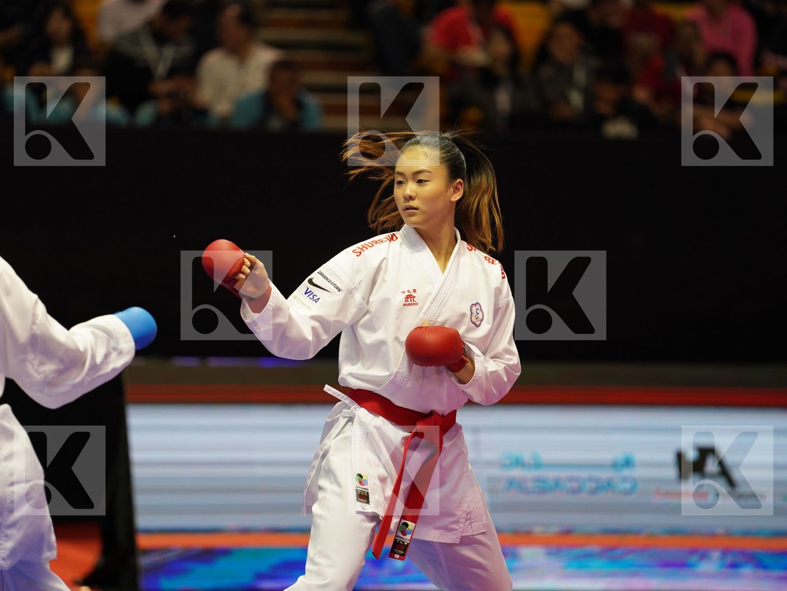 WEN TZU-YUN (Chinese Taipei) vs MESSERSCHMIDT JANA (Germany) in Senior Kumite -55 Kg - Bronze bout