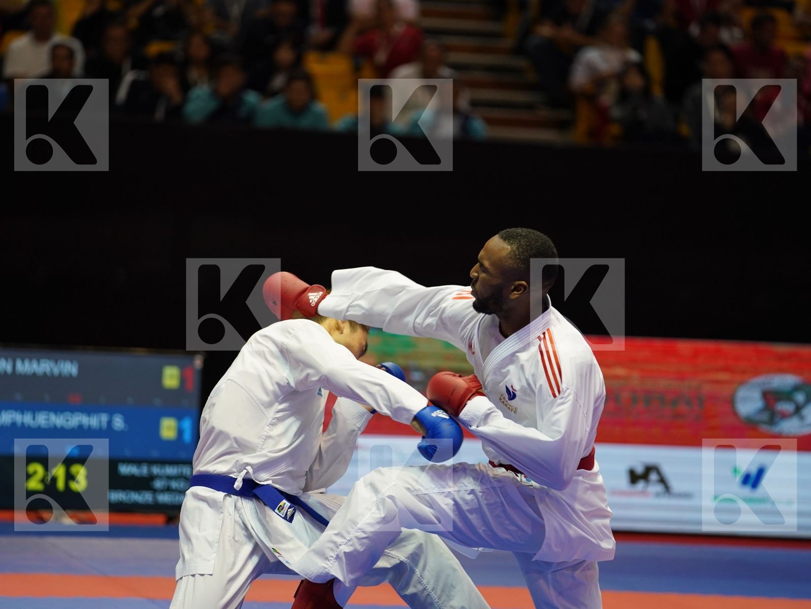 GARIN MARVIN (France) vs NGAMPHUENGPHIT SUPA (Thailand) in Senior Kumite -67 Kg - Bronze bout