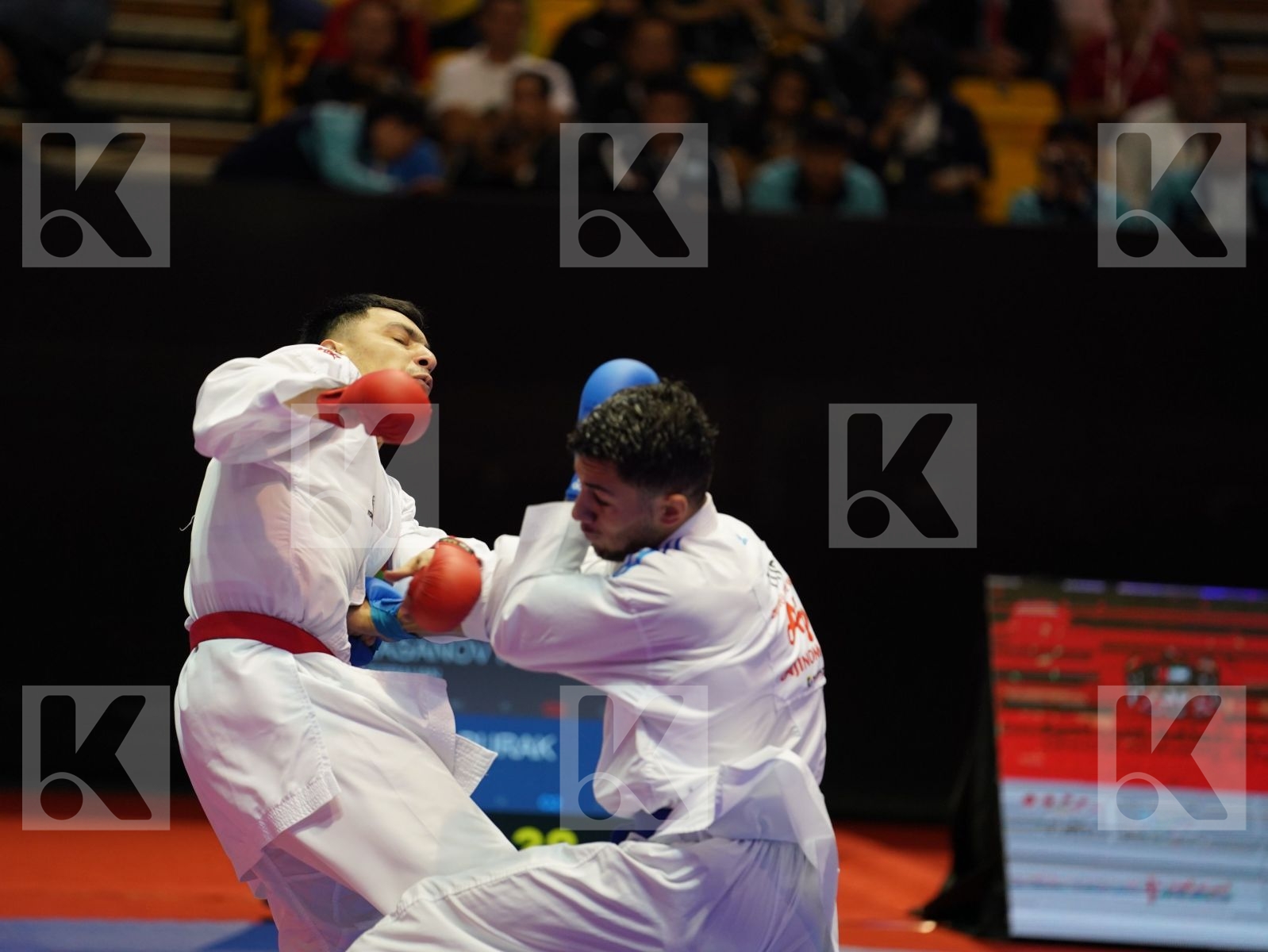 HASANOV RAFIZ (Azerbaijan) vs UYGUR BURAK (Turkey) in Senior Kumite -67 Kg - Bronze bout