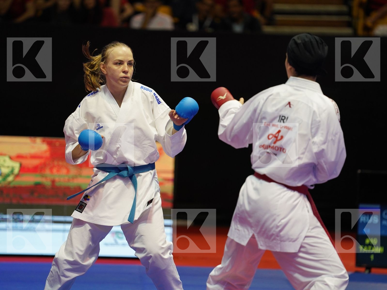 ALIPOURKESHKA ROZITA (Iran) vs GATAULLINA NAILYA (Russia) in Senior Kumite -61 Kg - Bronze bout