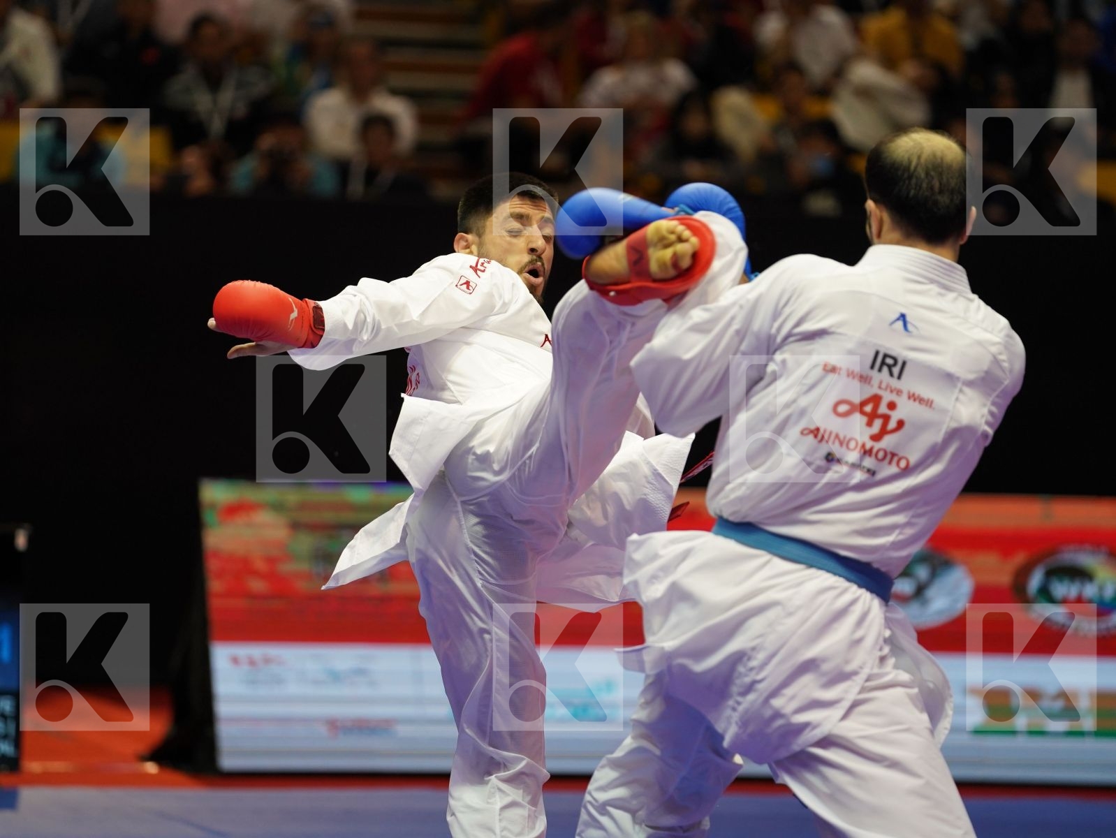 ELTEMUR ERMAN (Turkey) vs ASGARI GHONCHEH BAHMAN (Iran) in Senior Kumite -75 Kg - Bronze bout