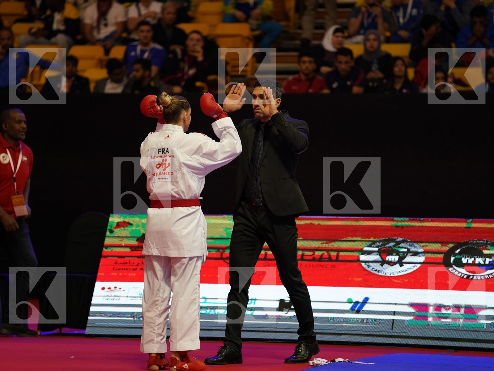 AGIER ALIZEE (France) vs ZARETSKA IRINA (Azerbaijan) in Senior Kumite -68 Kg - Bronze bout