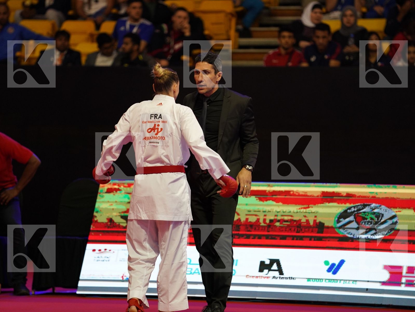 AGIER ALIZEE (France) vs ZARETSKA IRINA (Azerbaijan) in Senior Kumite -68 Kg - Bronze bout