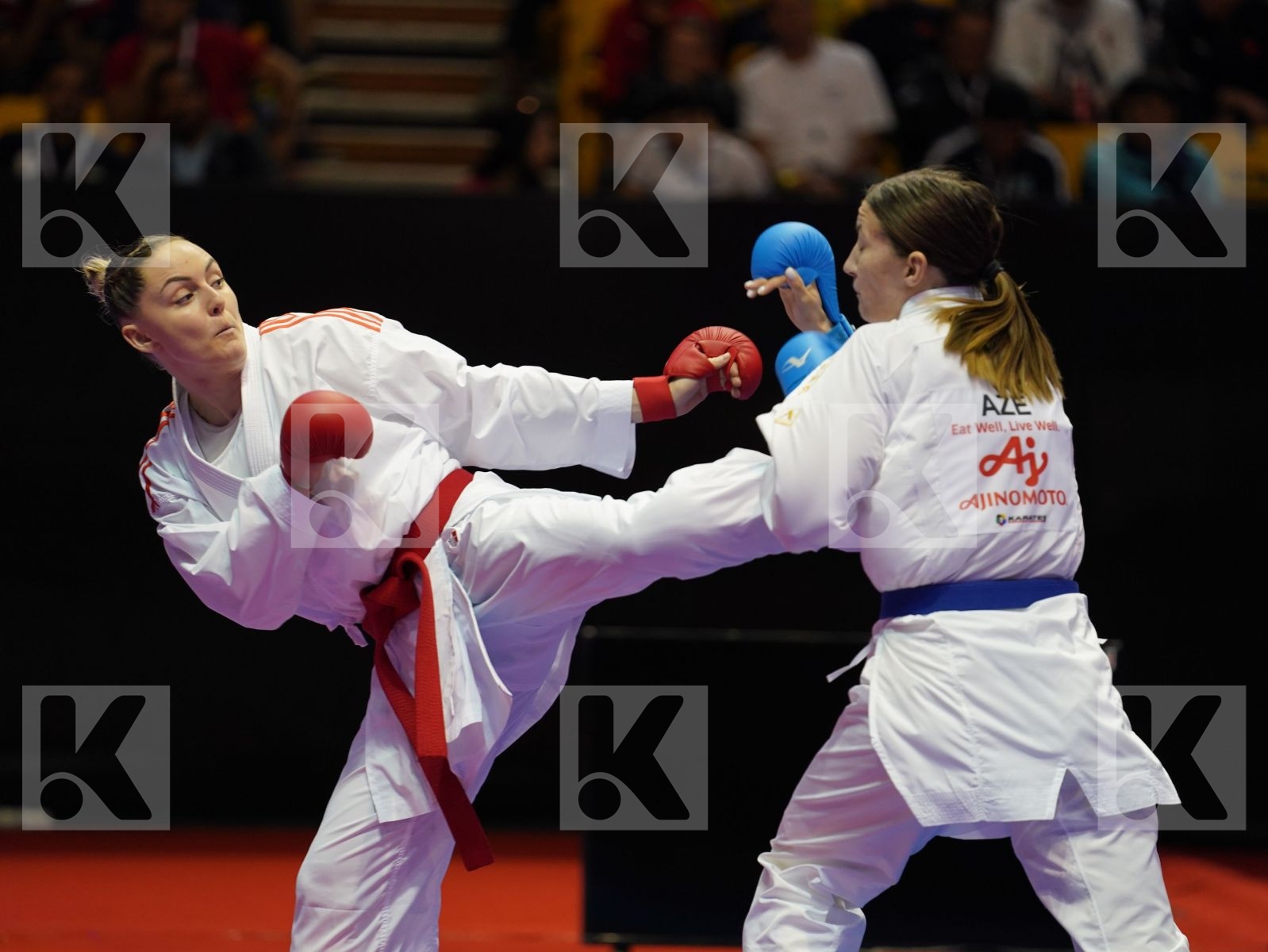 AGIER ALIZEE (France) vs ZARETSKA IRINA (Azerbaijan) in Senior Kumite -68 Kg - Bronze bout