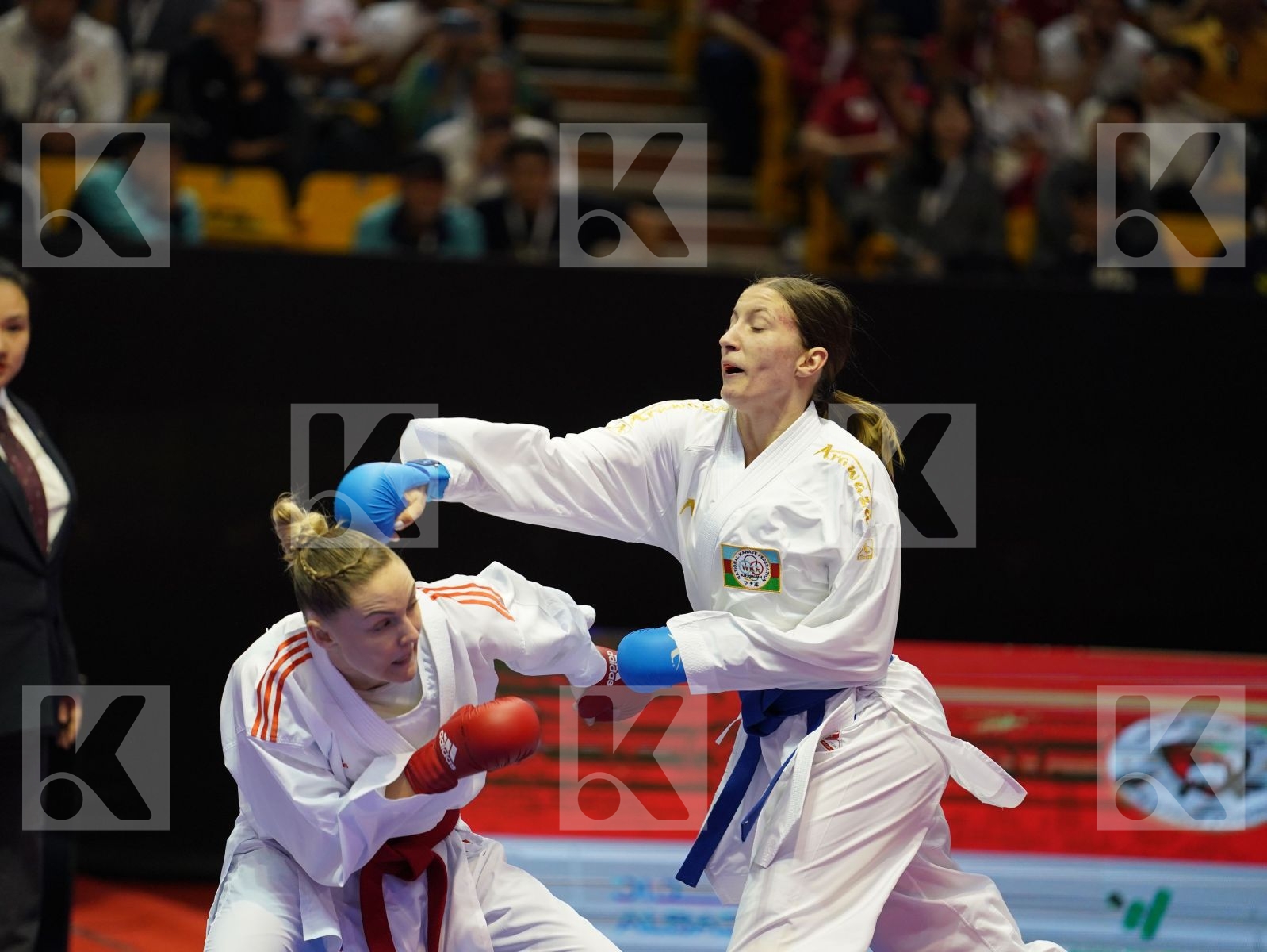AGIER ALIZEE (France) vs ZARETSKA IRINA (Azerbaijan) in Senior Kumite -68 Kg - Bronze bout