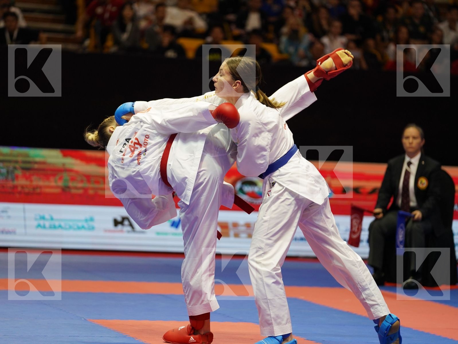 AGIER ALIZEE (France) vs ZARETSKA IRINA (Azerbaijan) in Senior Kumite -68 Kg - Bronze bout