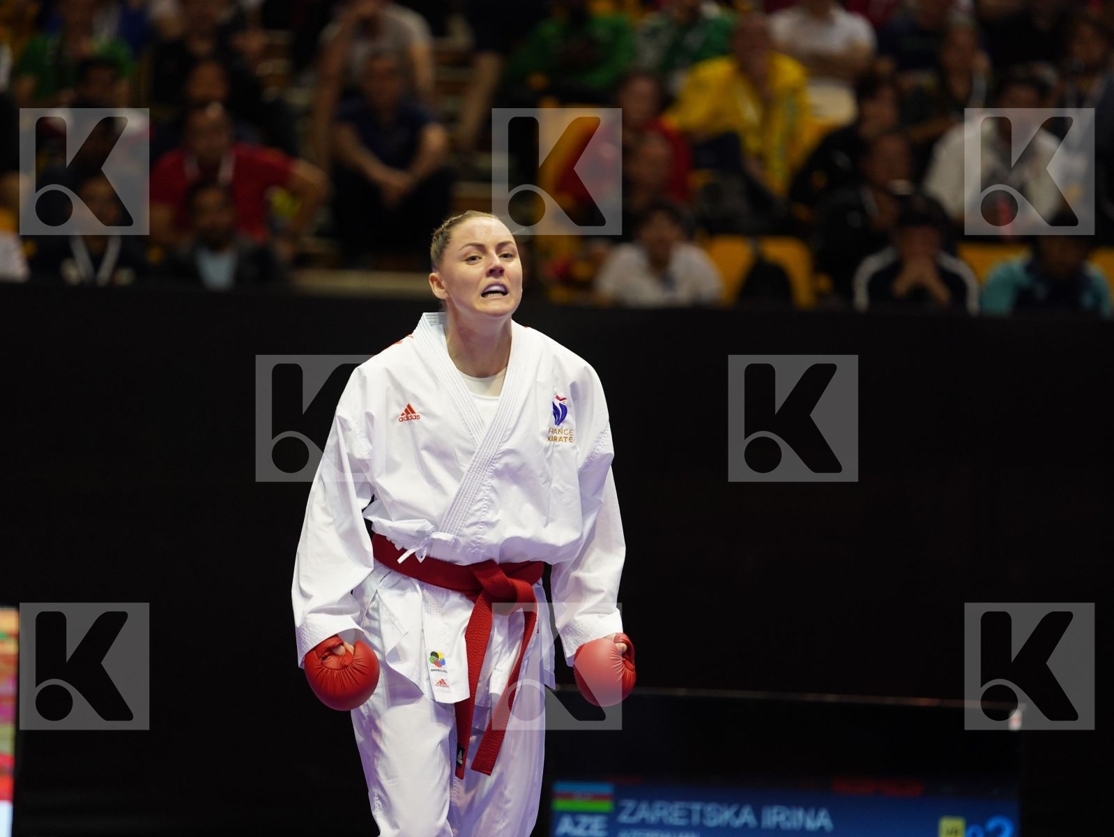 AGIER ALIZEE (France) vs ZARETSKA IRINA (Azerbaijan) in Senior Kumite -68 Kg - Bronze bout