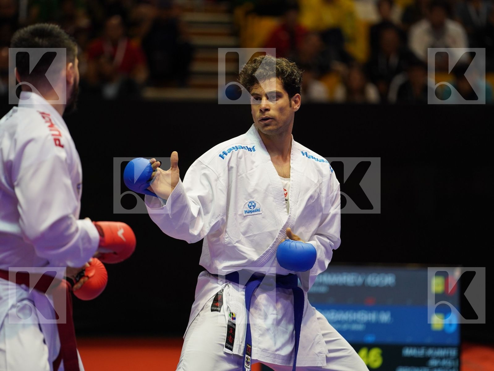 CHIKHMAREV IGOR (Kazakhstan) vs KHODABAKHSHI MAHDI (Iran) in Senior Kumite -84 Kg - Bronze bout