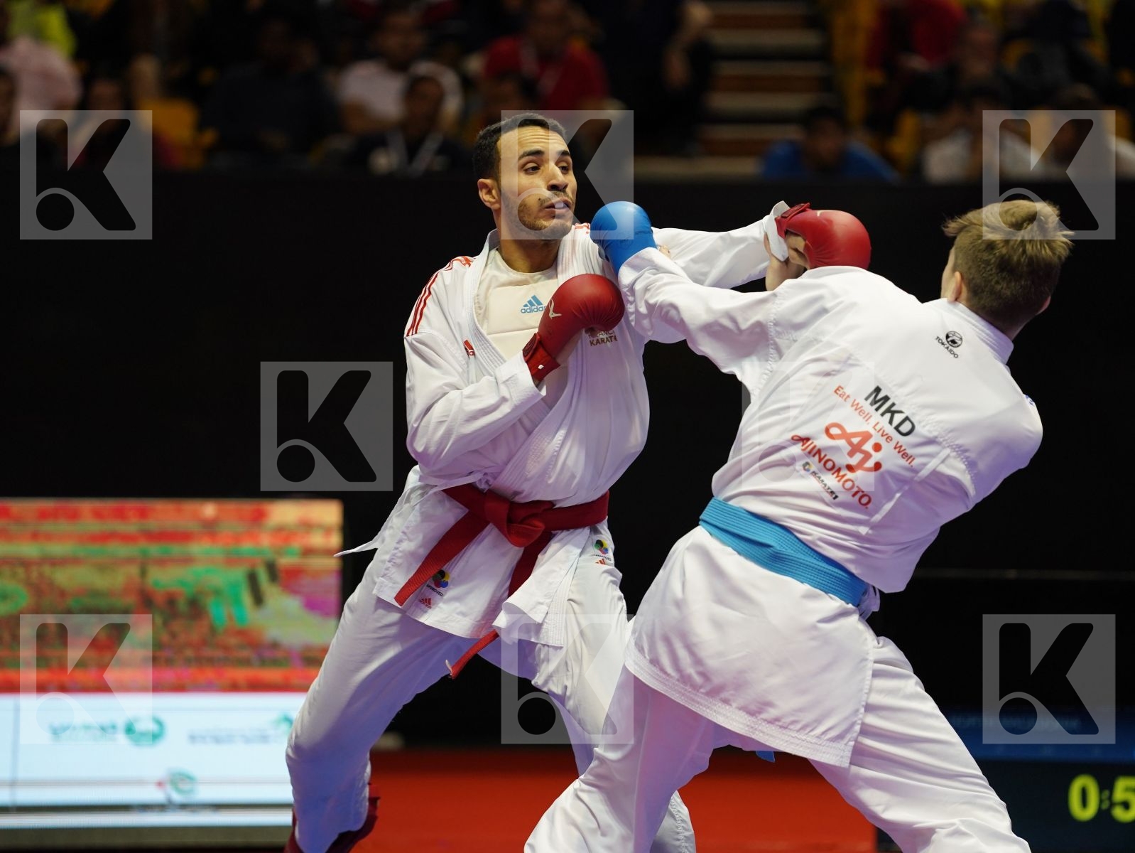 ABDESSELEM FAROUK (France) vs  SPASENOVSKI PETAR (North Macedonia) in Senior Kumite -84 Kg - Bronze bout