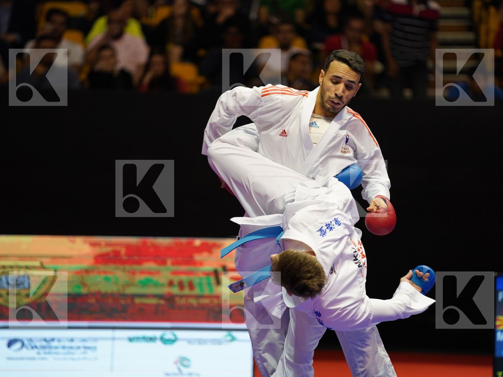ABDESSELEM FAROUK (France) vs  SPASENOVSKI PETAR (North Macedonia) in Senior Kumite -84 Kg - Bronze bout