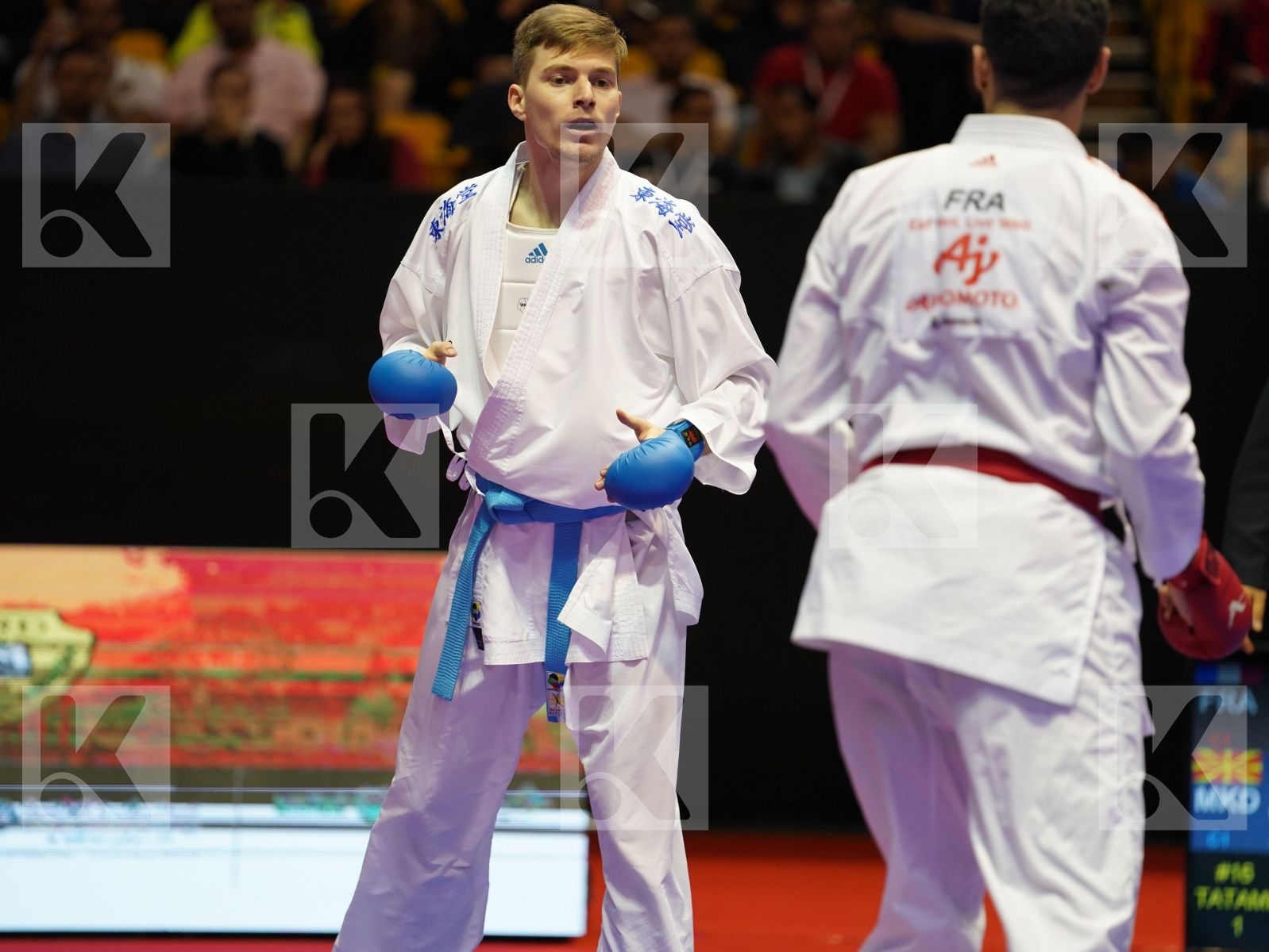 ABDESSELEM FAROUK (France) vs  SPASENOVSKI PETAR (North Macedonia) in Senior Kumite -84 Kg - Bronze bout