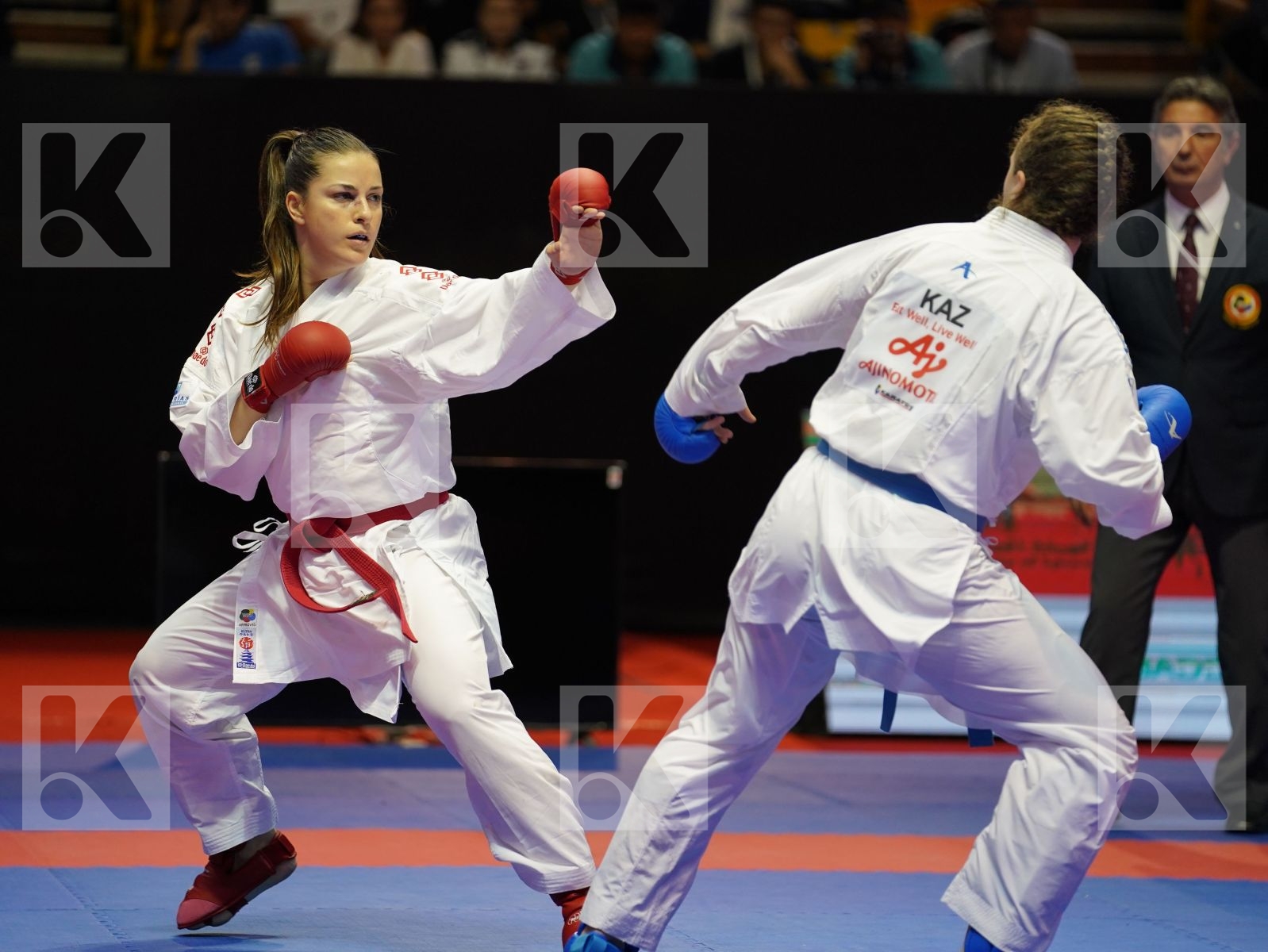 PALACIO GONZALEZ LAURA (Spain) vs BERULTSEVA SOFYA (Kazakhstan) in Senior Kumite 68+ Kg - Bronze bout