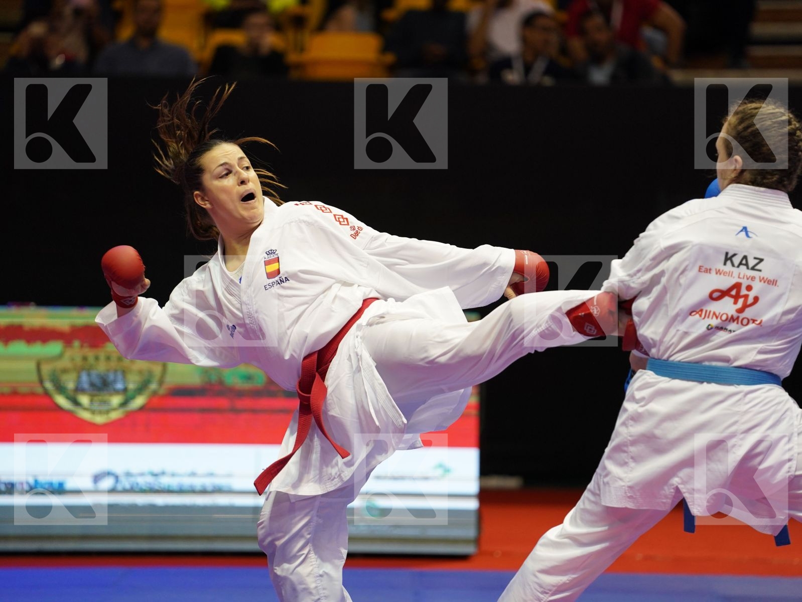 PALACIO GONZALEZ LAURA (Spain) vs BERULTSEVA SOFYA (Kazakhstan) in Senior Kumite 68+ Kg - Bronze bout