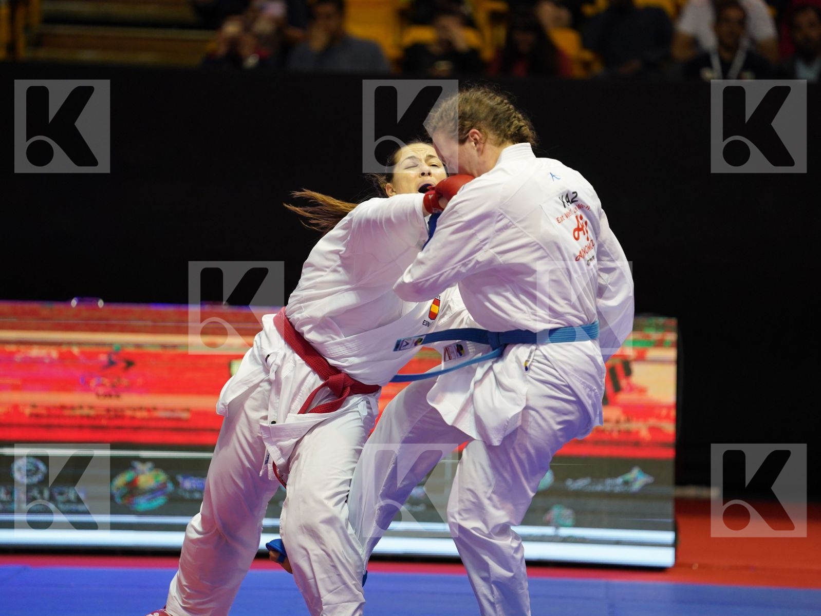 PALACIO GONZALEZ LAURA (Spain) vs BERULTSEVA SOFYA (Kazakhstan) in Senior Kumite 68+ Kg - Bronze bout