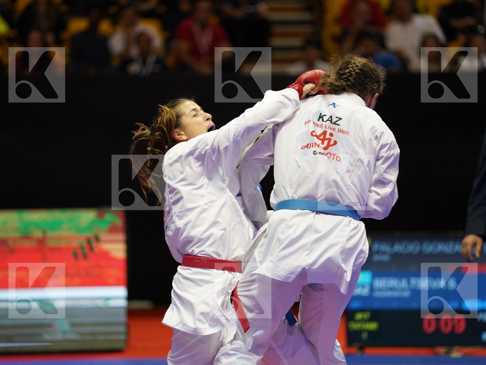 PALACIO GONZALEZ LAURA (Spain) vs BERULTSEVA SOFYA (Kazakhstan) in Senior Kumite 68+ Kg - Bronze bout