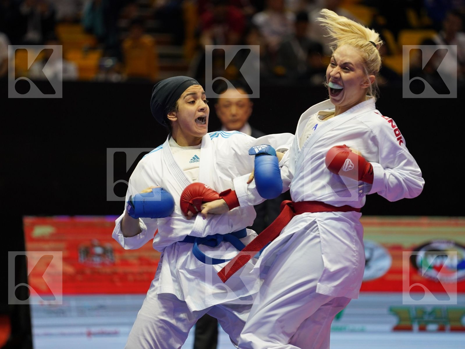 CHATZILIADOU ELENI (Greece) vs OKILA MENNA SHAABAN (Egypt) in Senior Kumite 68+ Kg - Bronze bout