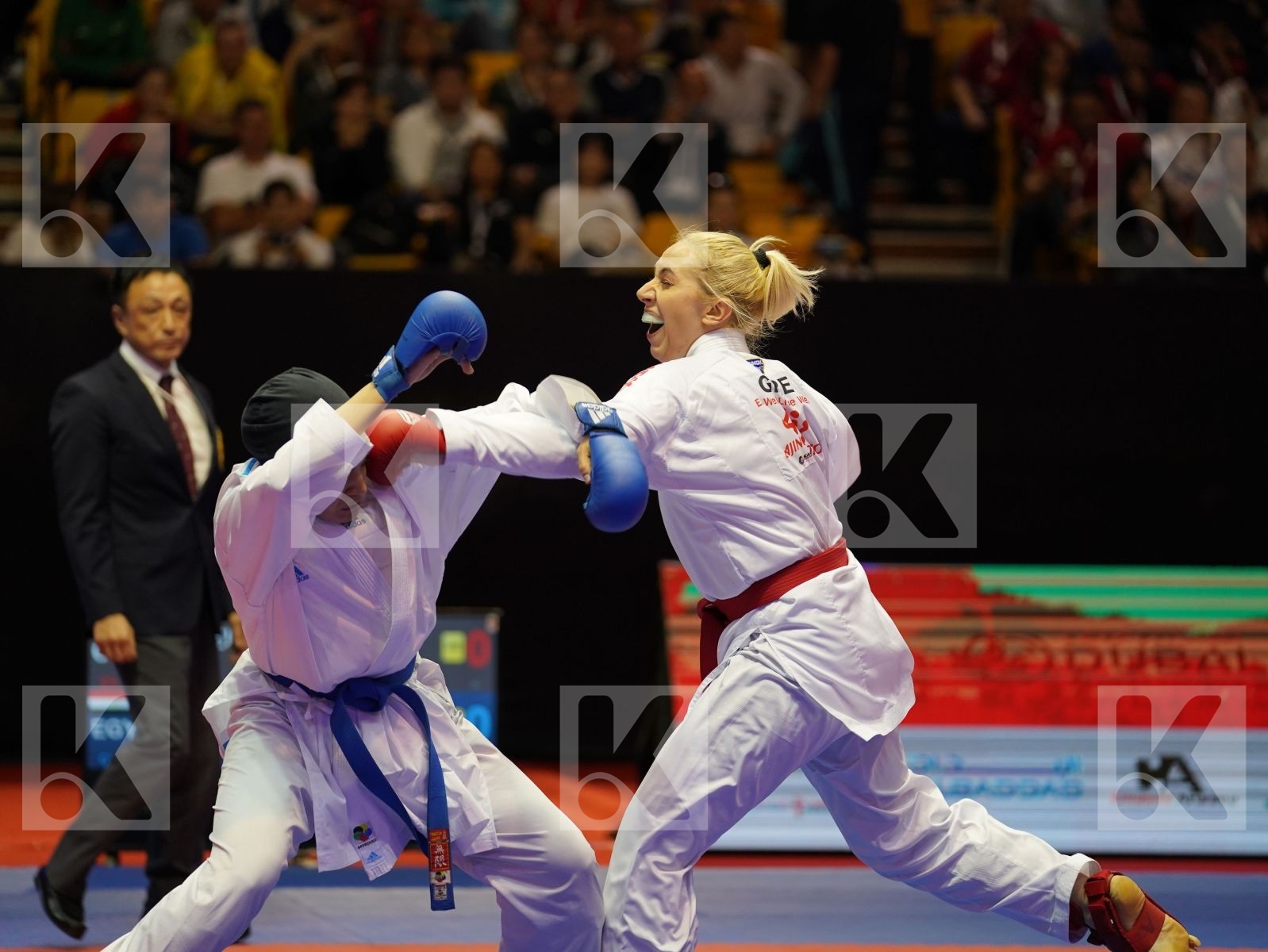 CHATZILIADOU ELENI (Greece) vs OKILA MENNA SHAABAN (Egypt) in Senior Kumite 68+ Kg - Bronze bout