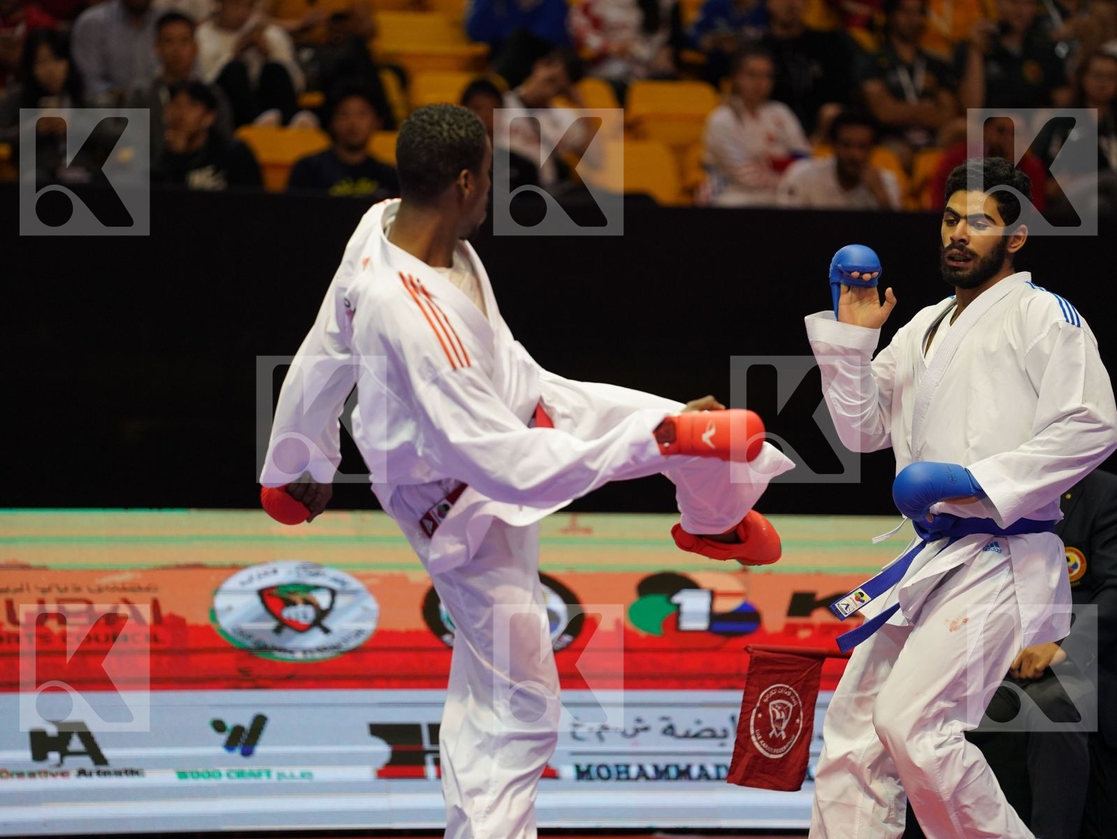 JACQUET DNYLSON (France) vs MAHMOUD TAHA TAREK (Egypt) in Senior Kumite 84+ Kg - Bronze bout