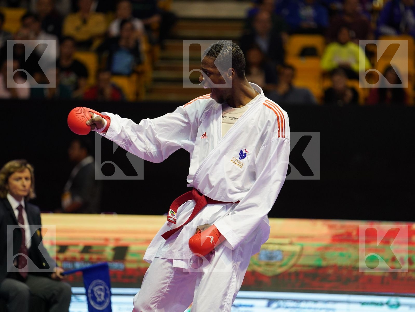 JACQUET DNYLSON (France) vs MAHMOUD TAHA TAREK (Egypt) in Senior Kumite 84+ Kg - Bronze bout