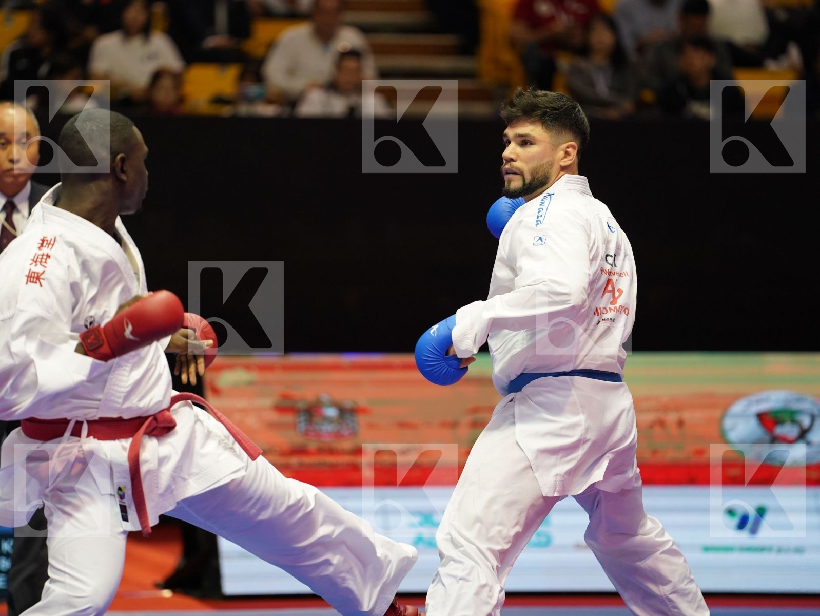 HAMEDI TAREG (Saudi Arabia) vs ROJAS RODRIGO (Chile) in Senior Kumite 84+ Kg - Bronze bout