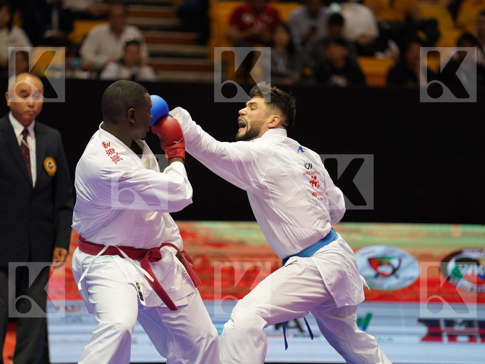 HAMEDI TAREG (Saudi Arabia) vs ROJAS RODRIGO (Chile) in Senior Kumite 84+ Kg - Bronze bout