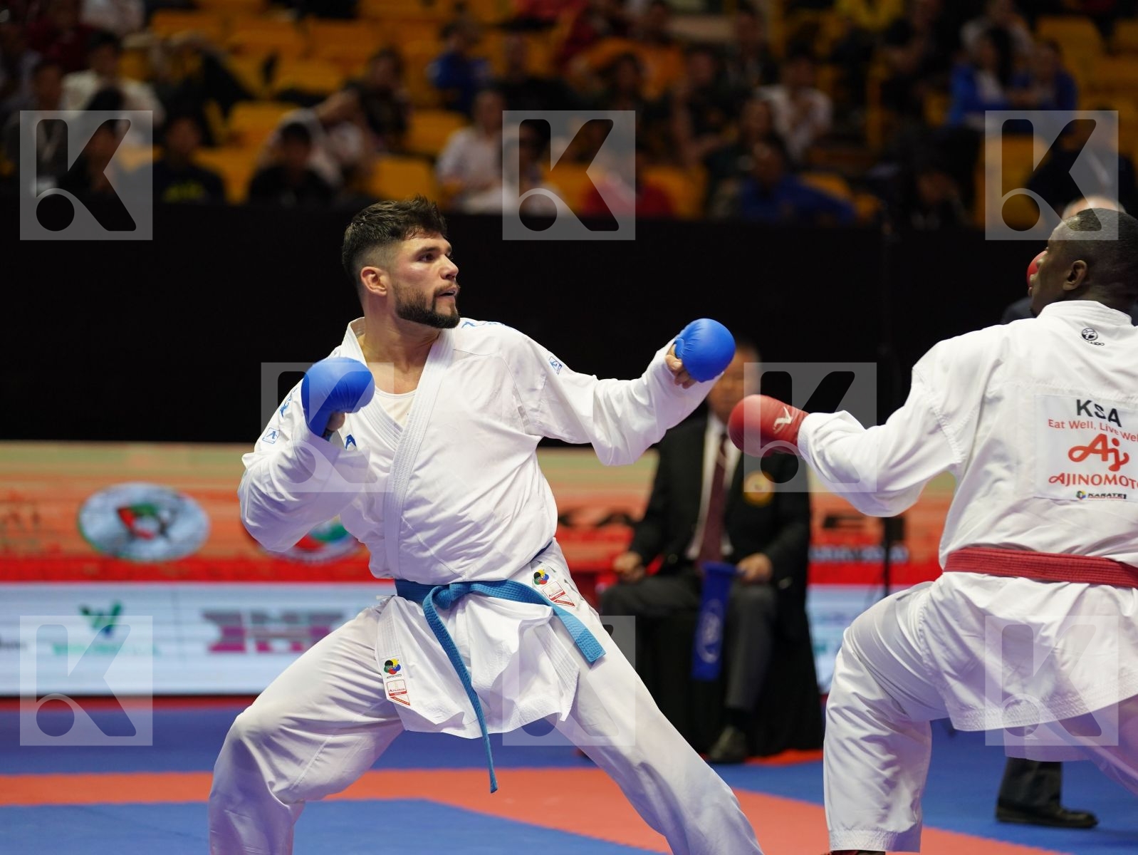 HAMEDI TAREG (Saudi Arabia) vs ROJAS RODRIGO (Chile) in Senior Kumite 84+ Kg - Bronze bout