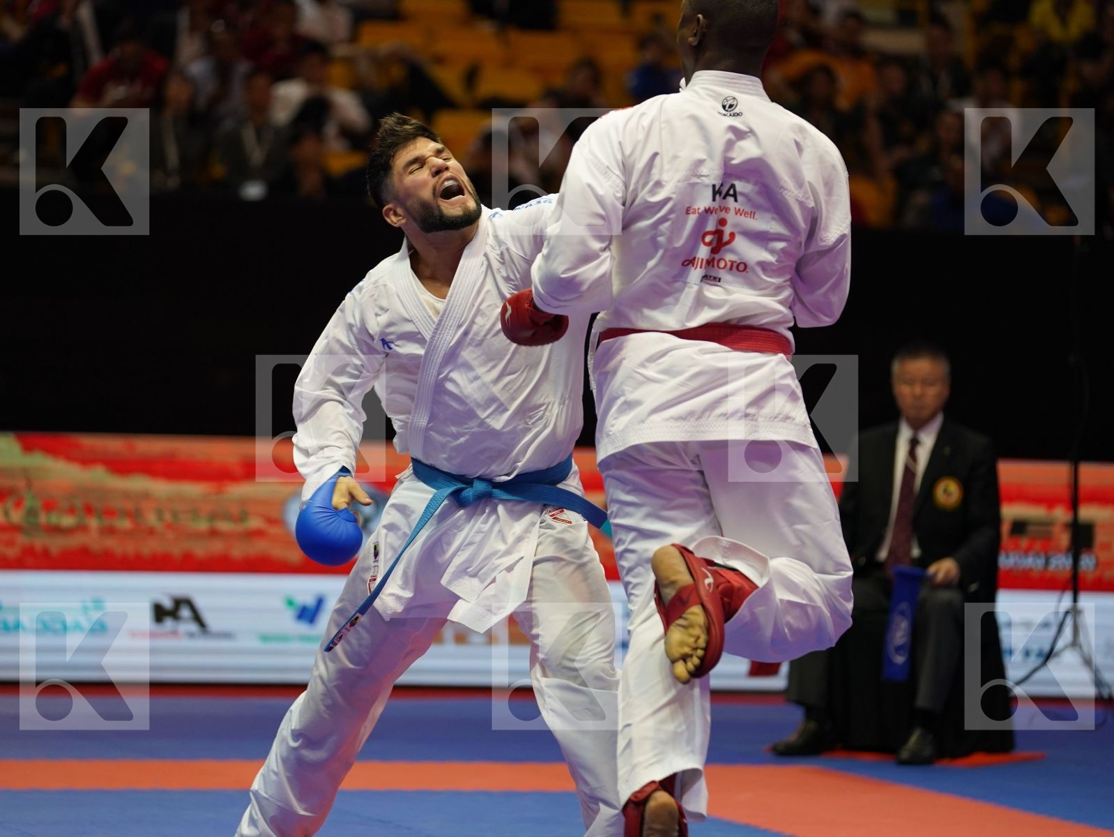 HAMEDI TAREG (Saudi Arabia) vs ROJAS RODRIGO (Chile) in Senior Kumite 84+ Kg - Bronze bout