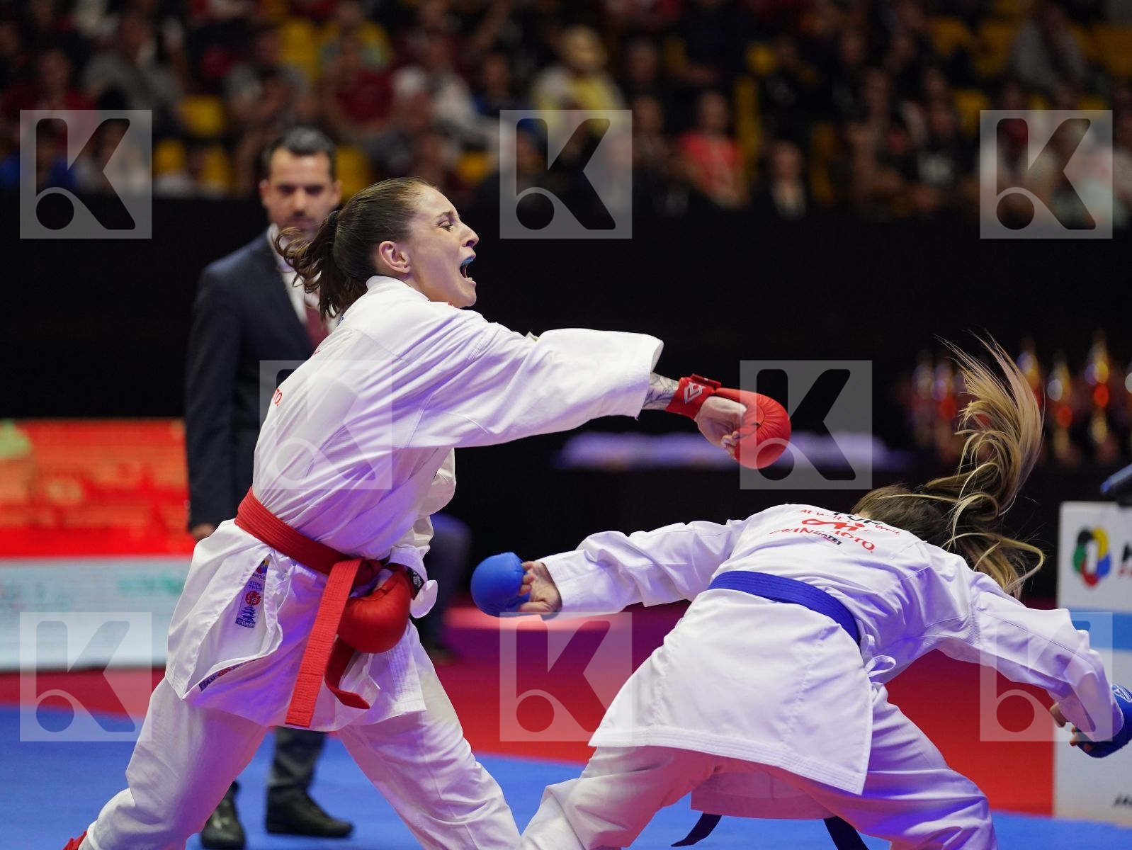 GOMEZ MORALES NADIA (Spain) vs OZCELIK ARAPOGLU SERAP (Turkey) in Senior Kumite -50 Kg - Gold bout