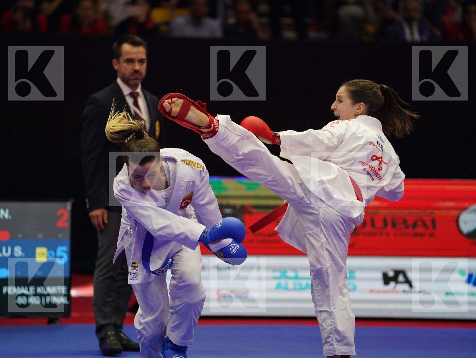 GOMEZ MORALES NADIA (Spain) vs OZCELIK ARAPOGLU SERAP (Turkey) in Senior Kumite -50 Kg - Gold bout