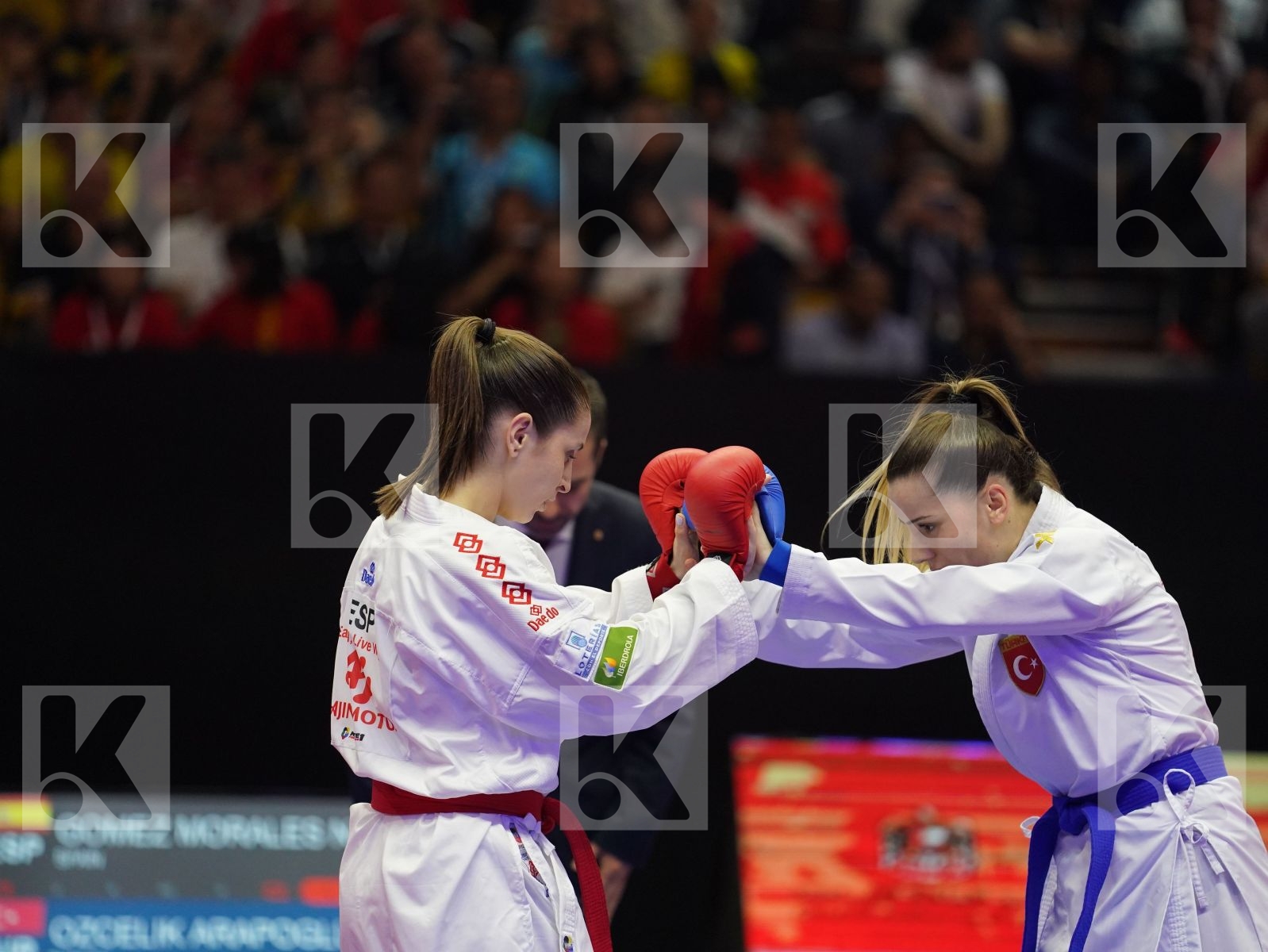 GOMEZ MORALES NADIA (Spain) vs OZCELIK ARAPOGLU SERAP (Turkey) in Senior Kumite -50 Kg - Gold bout