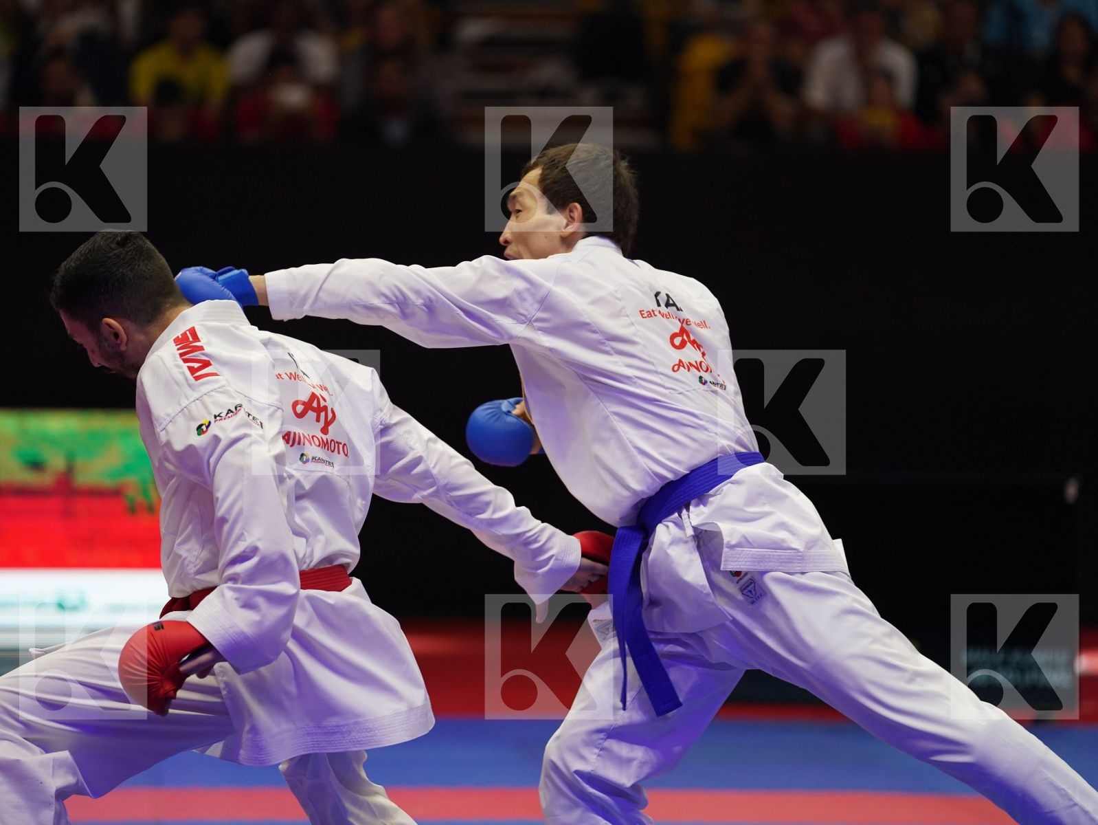 CRESCENZO ANGELO (Italy) vs ASSADILOV DARKHAN (Kazakhstan) in Senior Kumite -60 Kg - Gold bout