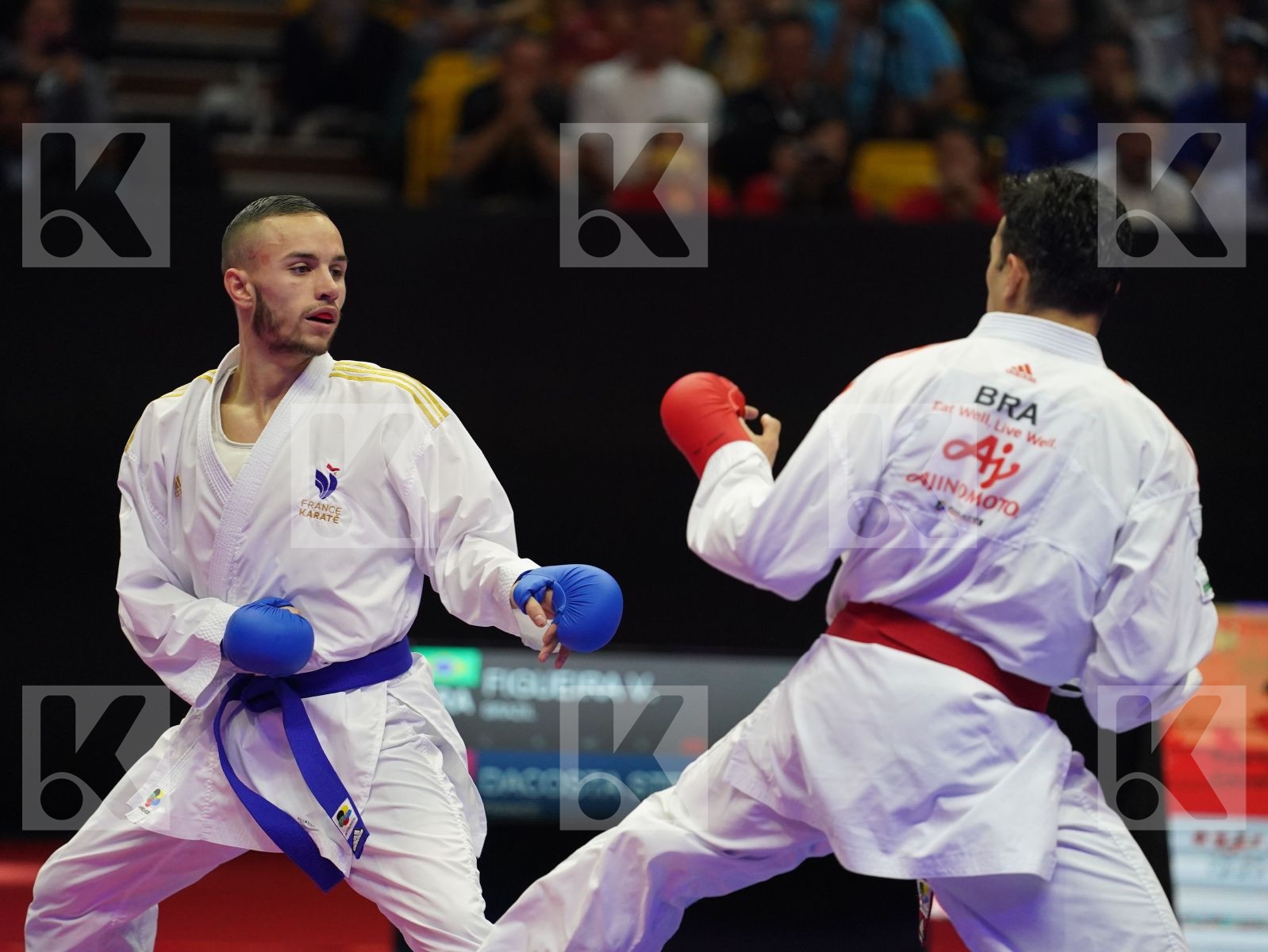 FIGUEIRA VINICIUS (Brasil) vs DACOSTA STEVEN (France) in Senior Kumite -67 Kg - Gold bout