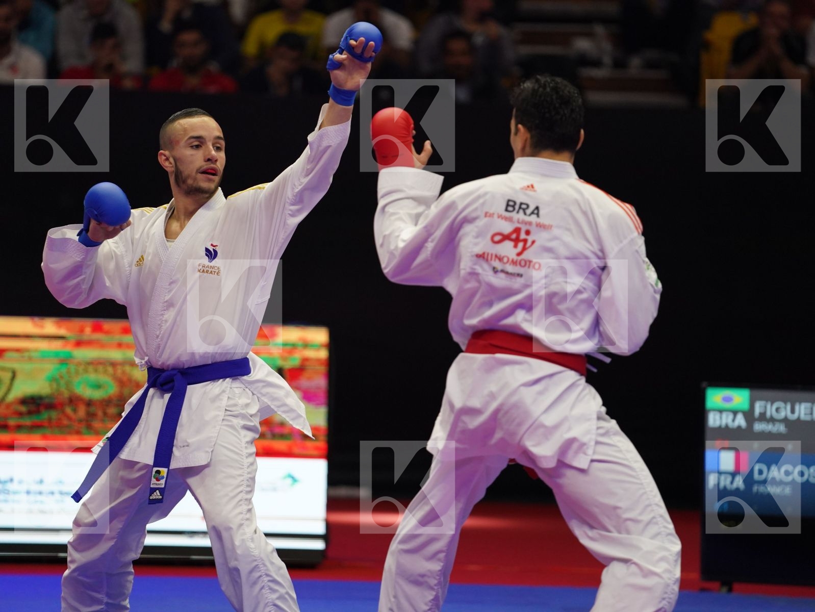 FIGUEIRA VINICIUS (Brasil) vs DACOSTA STEVEN (France) in Senior Kumite -67 Kg - Gold bout
