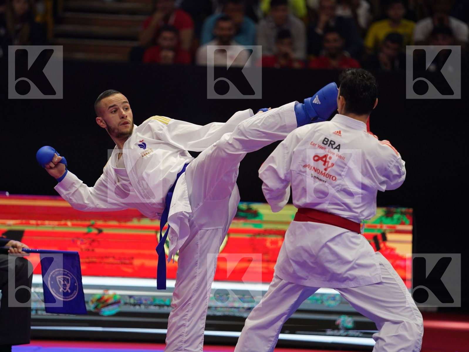 FIGUEIRA VINICIUS (Brasil) vs DACOSTA STEVEN (France) in Senior Kumite -67 Kg - Gold bout